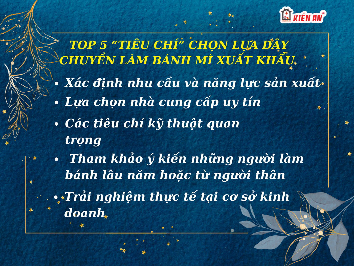 tOP 5 TIÊU CHÍ CHỌN LÒ NƯỚNG BÁNH MÌ KIẾN AN