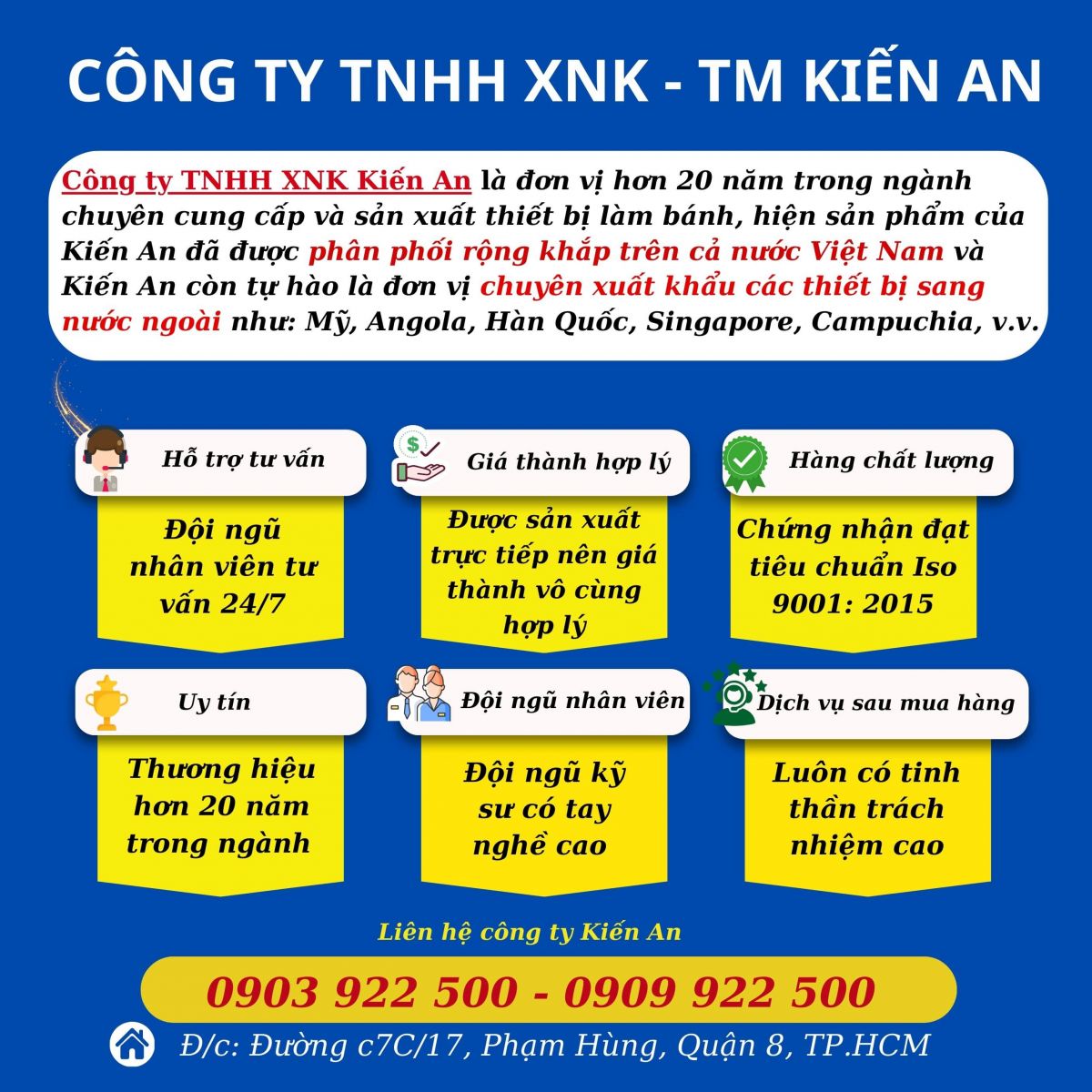 Chính sách bán hàng của công ty TNHH XNK Kiến An
