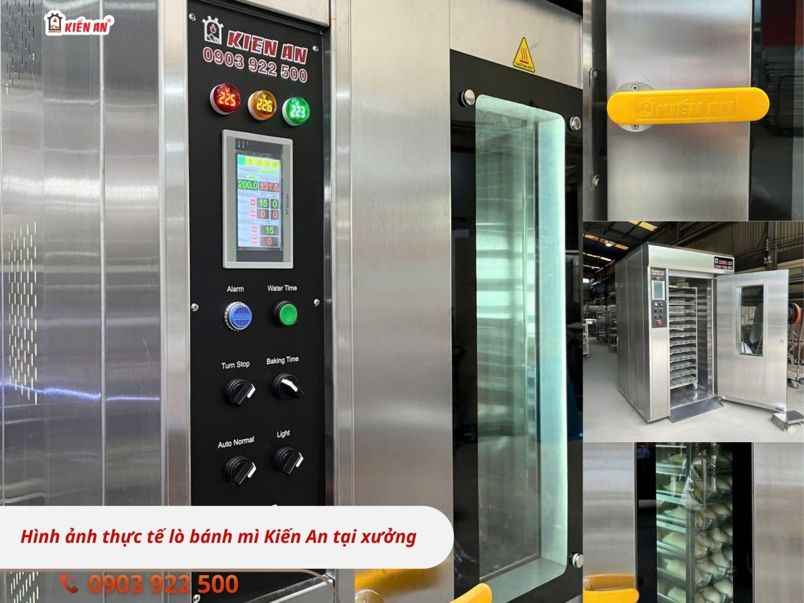 bảng điều khiển thông minh 4.0 của lò nướng bánh mì Kiến An