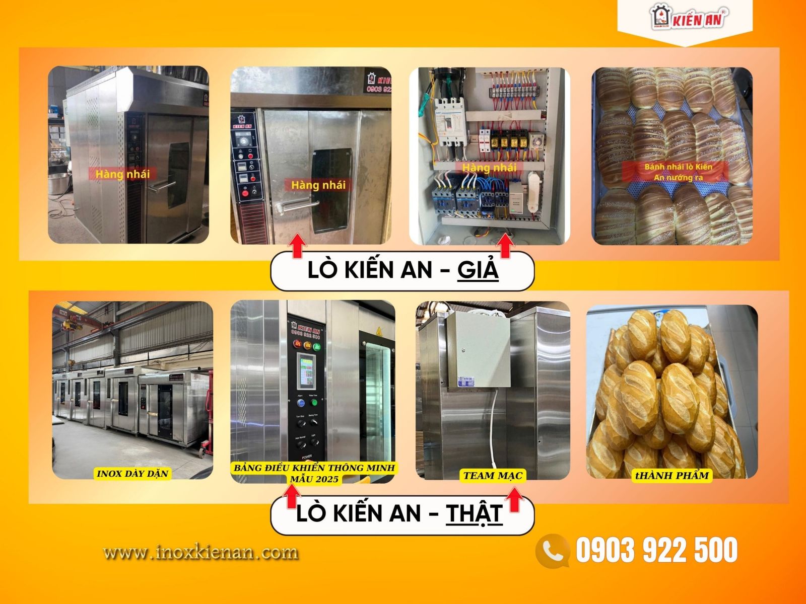 Cấu tạo bên ngoài của lò nướng Kiến An