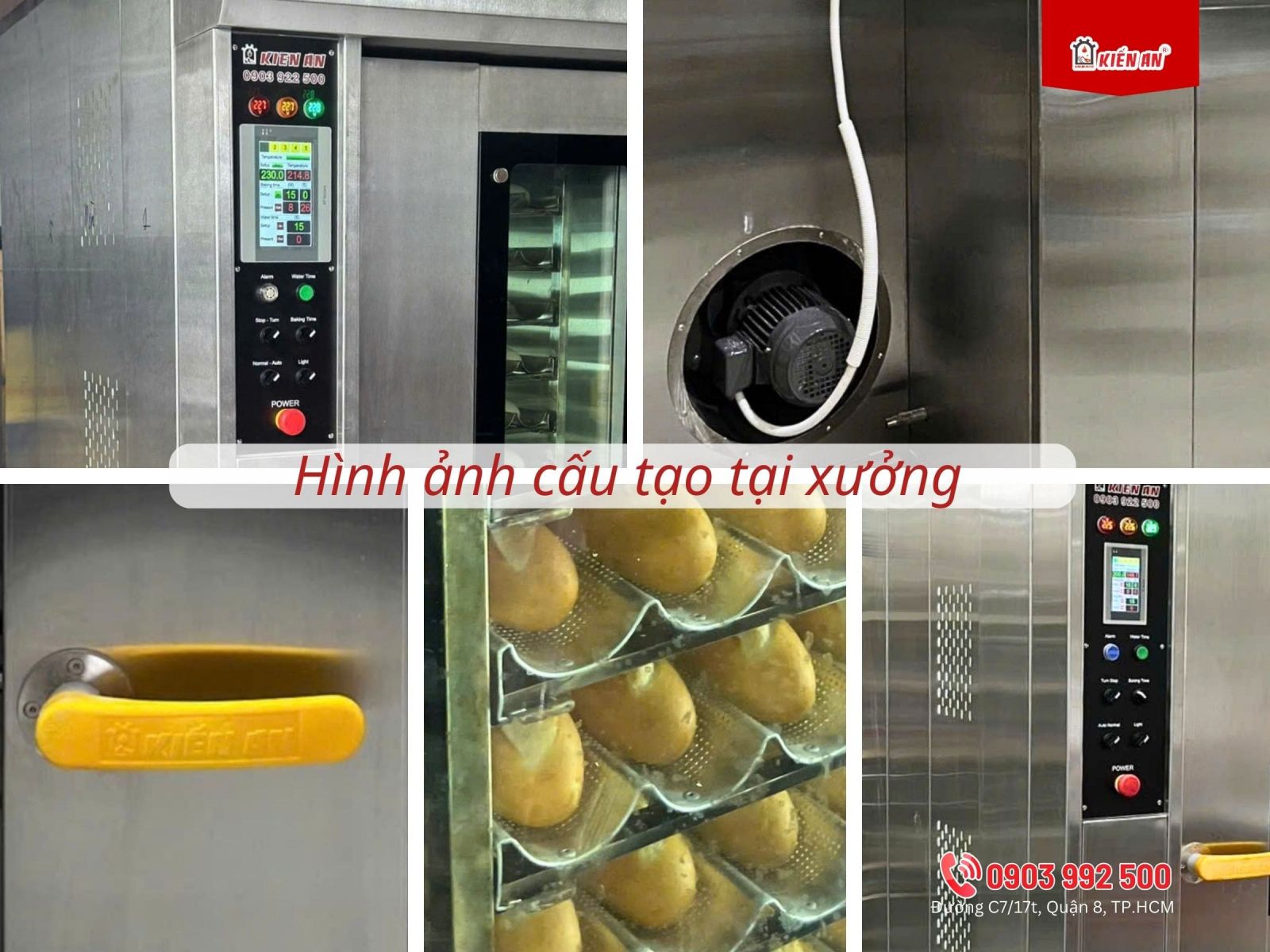 Cấu tạo của lò nướng bánh mì xuất khẩu Kiến An