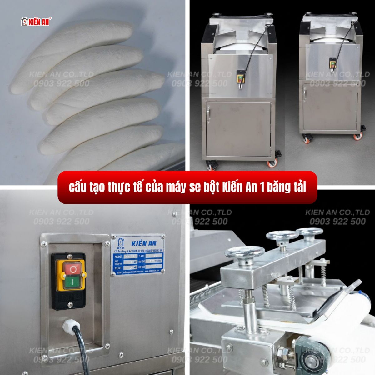 Cấu tạo của máy se bột bánh mì Kiến An