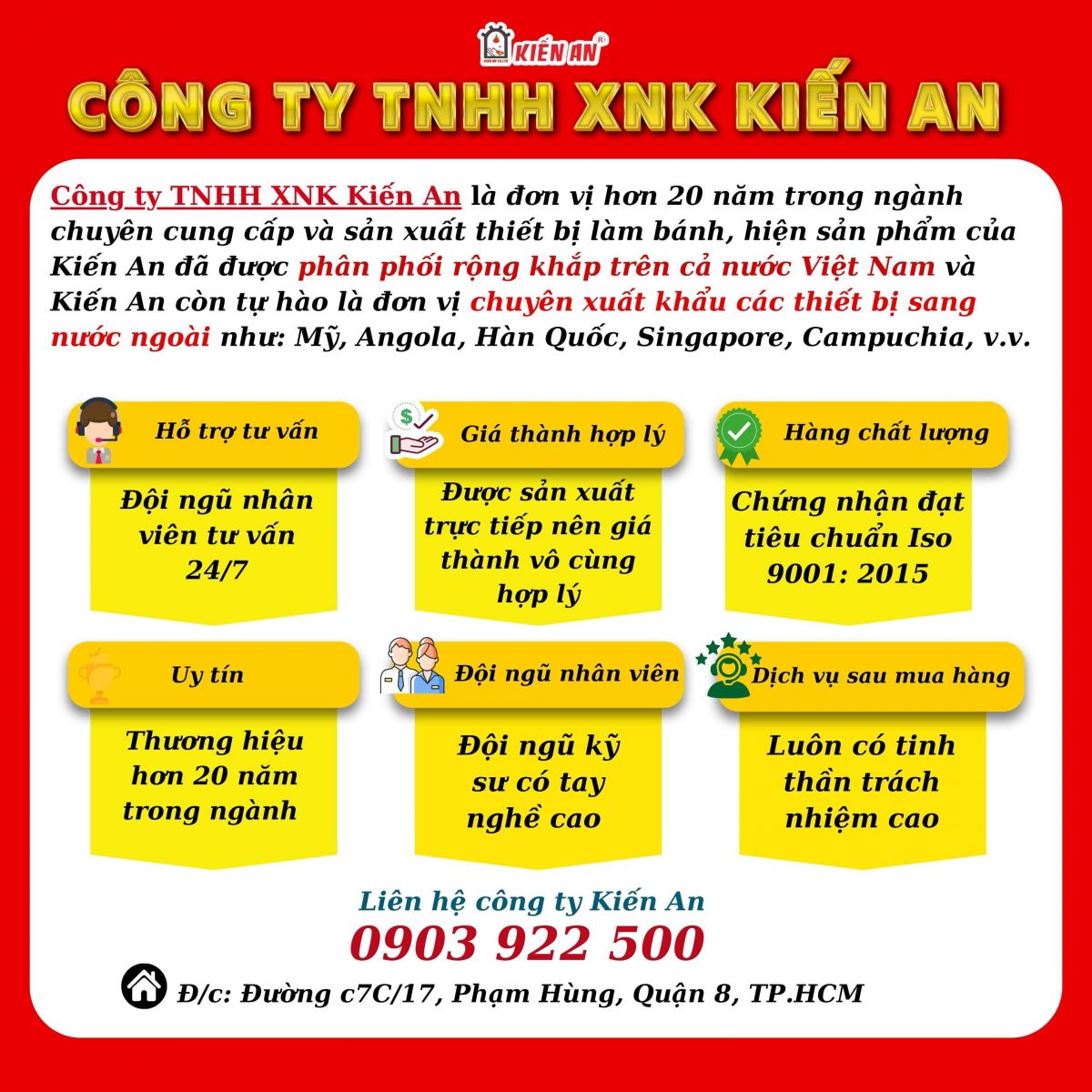 Kiến An - Thương hiệu hơn 24 năm uy tín, chất lượng