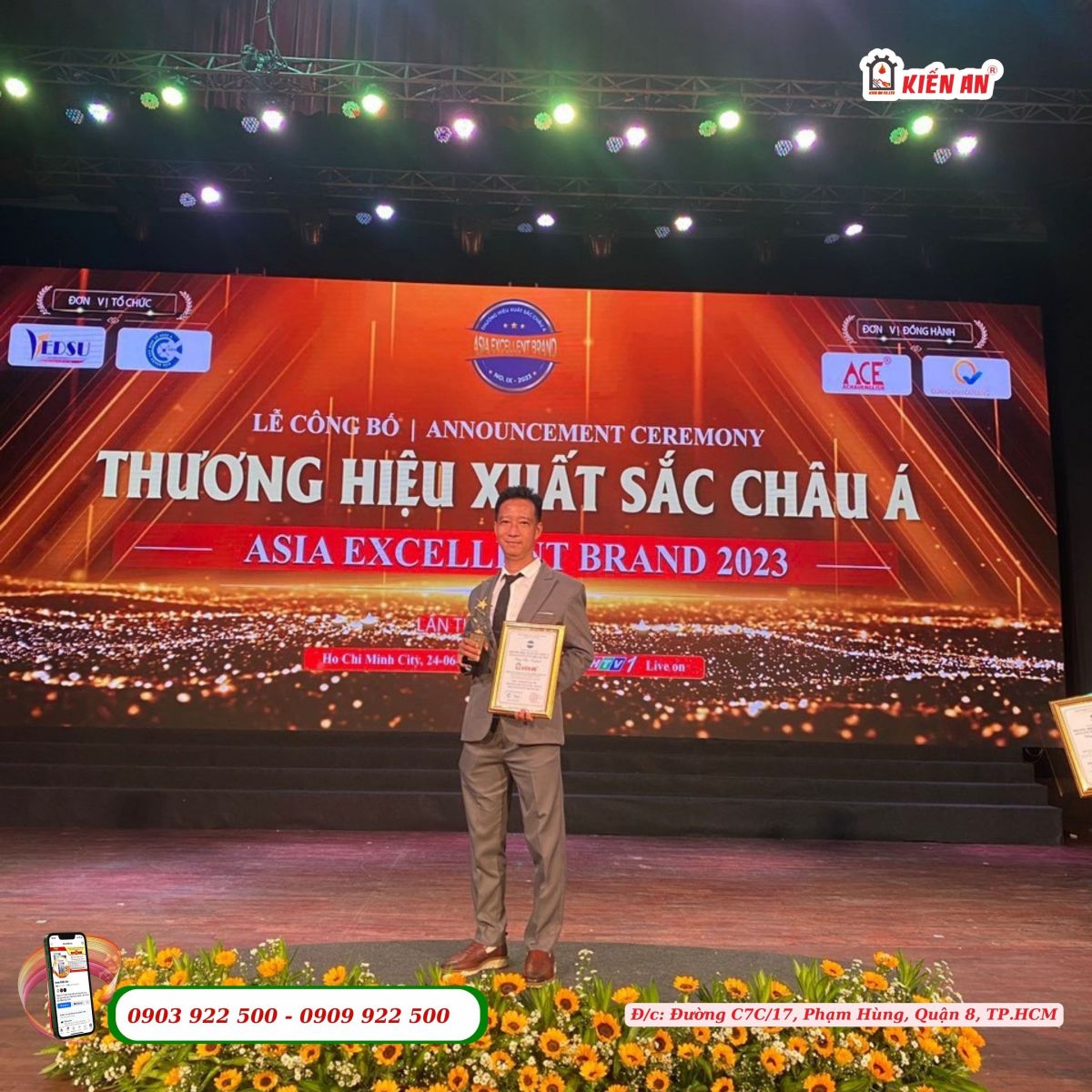 Kiến An đạt danh hiệu "Top 100 thương hiệu xuất sắc nhất Châu Á năm 2023"