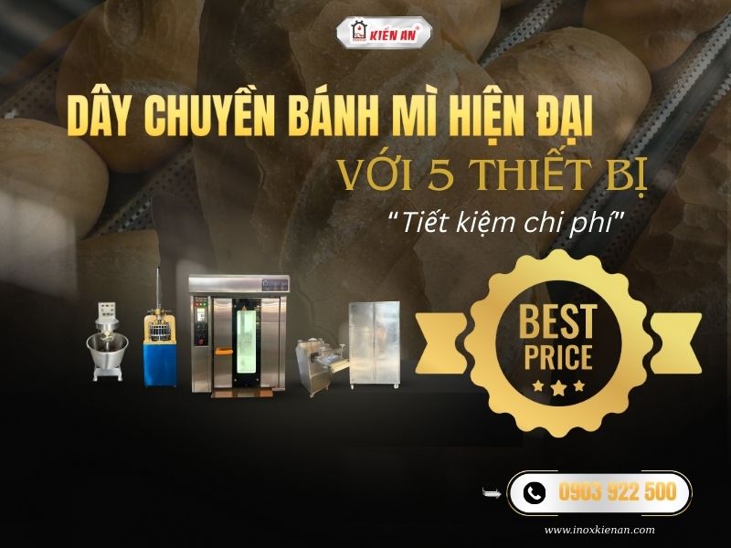 Combo máy làm bánh mì giá rẻ gồm 5 thiết bị?