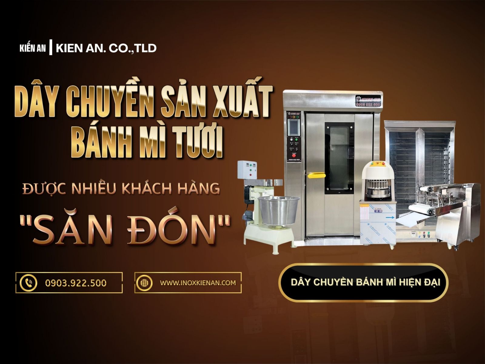 Đầu tư máy móc Kiến An sản xuất chuẩn bánh mì Việt Nam