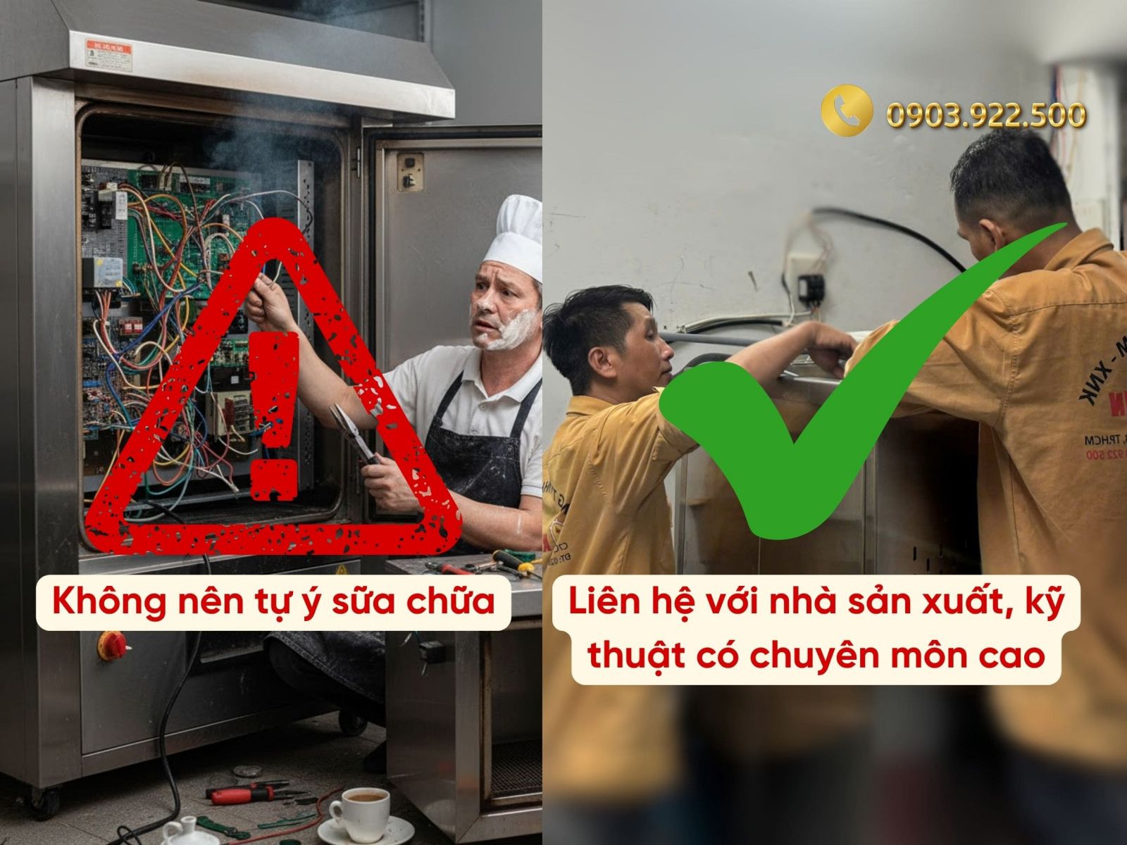 Để an toàn, tốt nhất liên hệ với nhà sản xuất