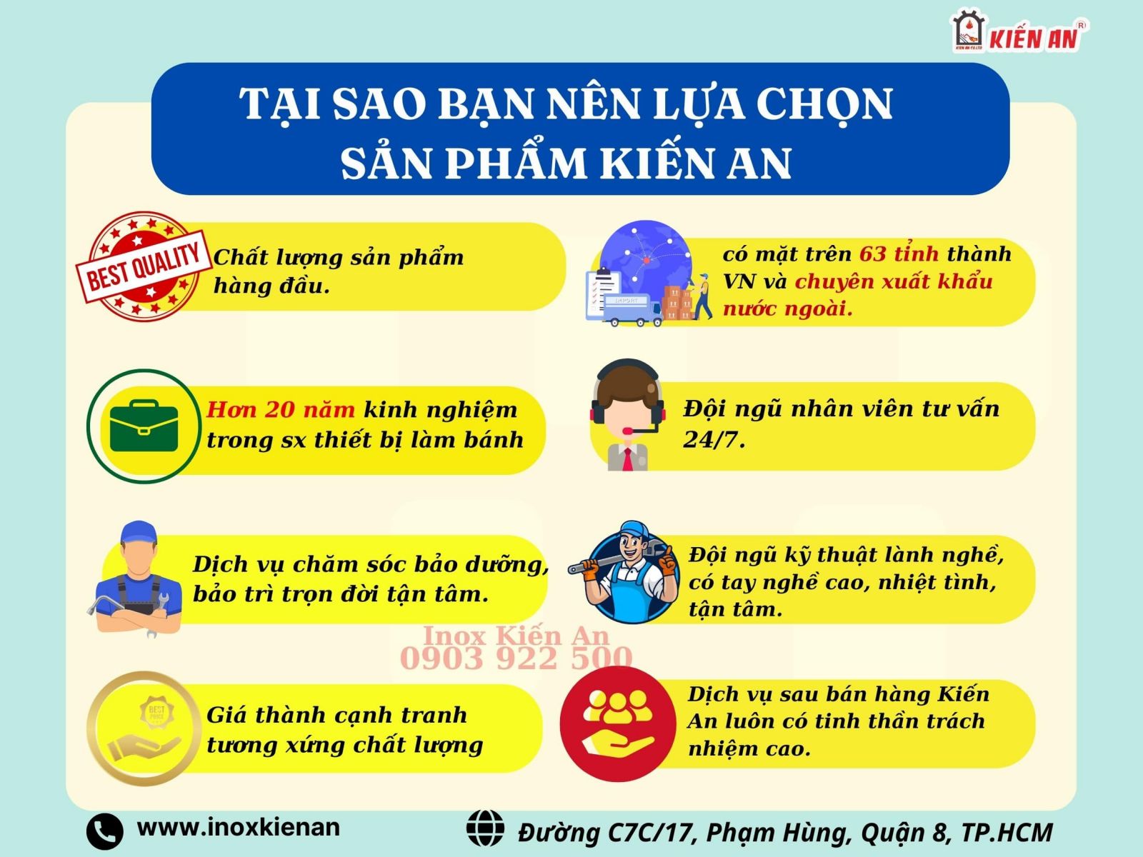 Tại sao bạn nên lựa chọn thương hiệu "Kiến An"