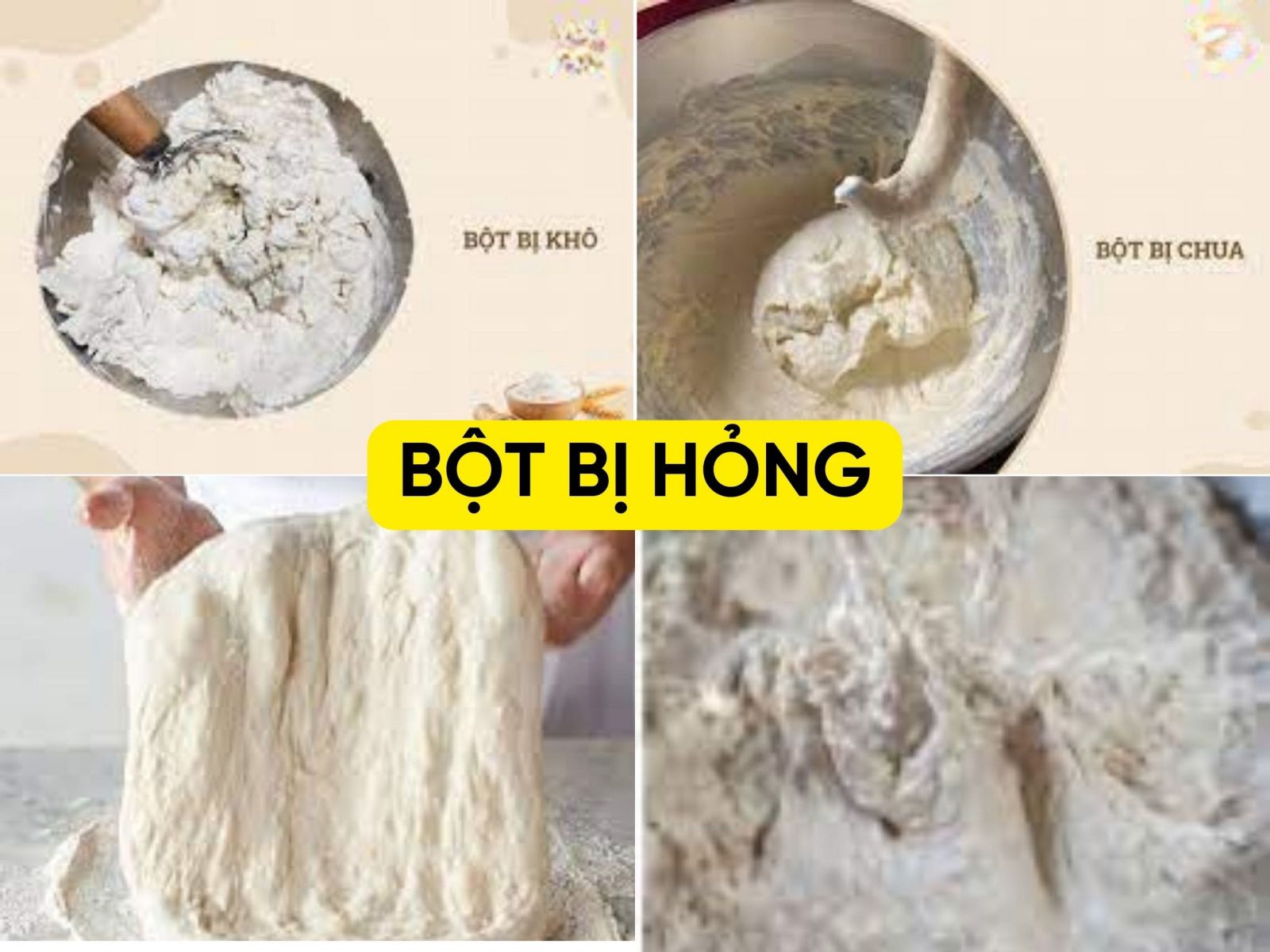 Dùng cối đánh bột cần phải nhận biết bột tới, tránh bột hư