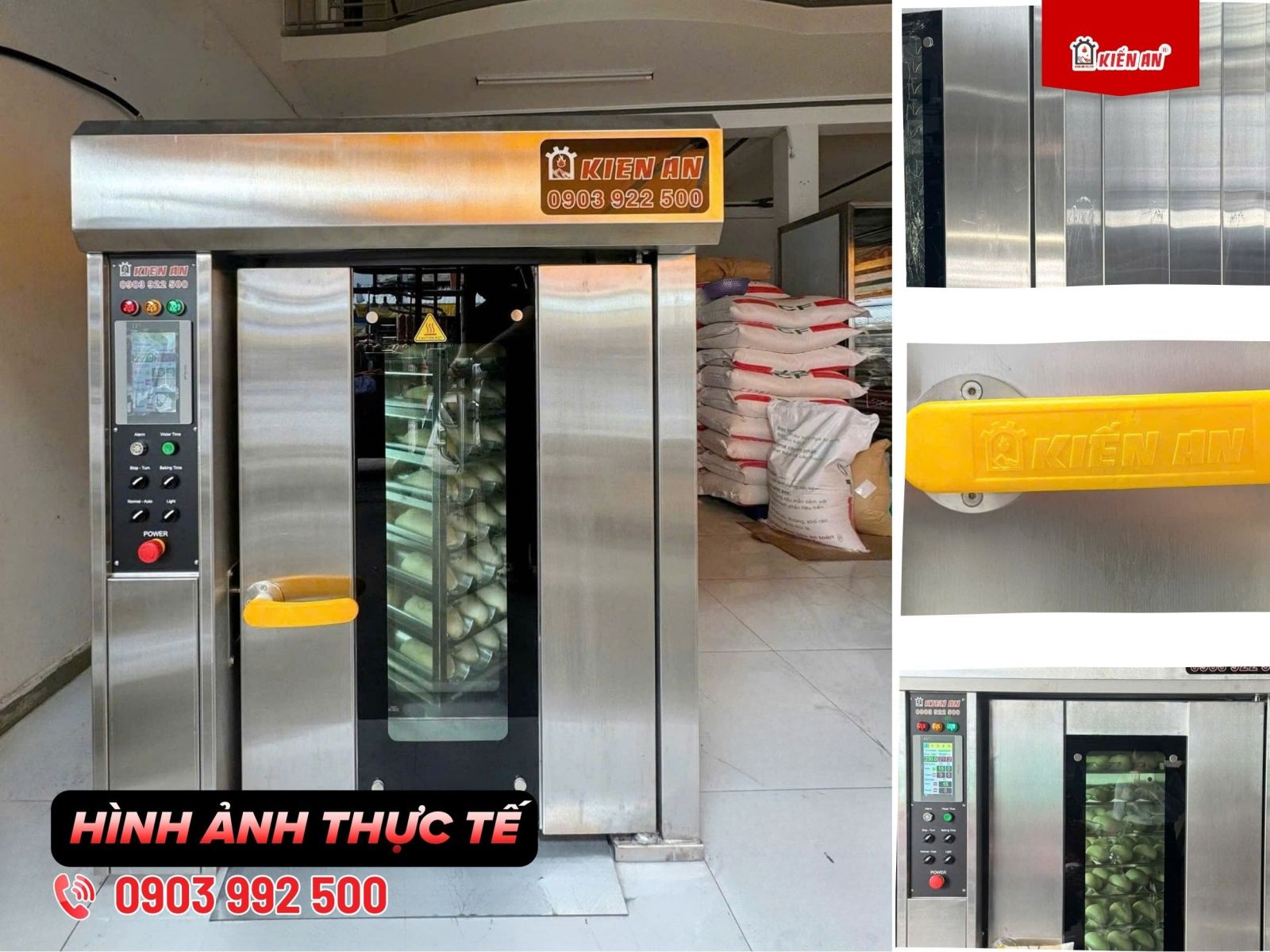 Hình ảnh lò nướng bánh mì 4.0 Kiến An với bảng điều khiển thông minh tại xưởng