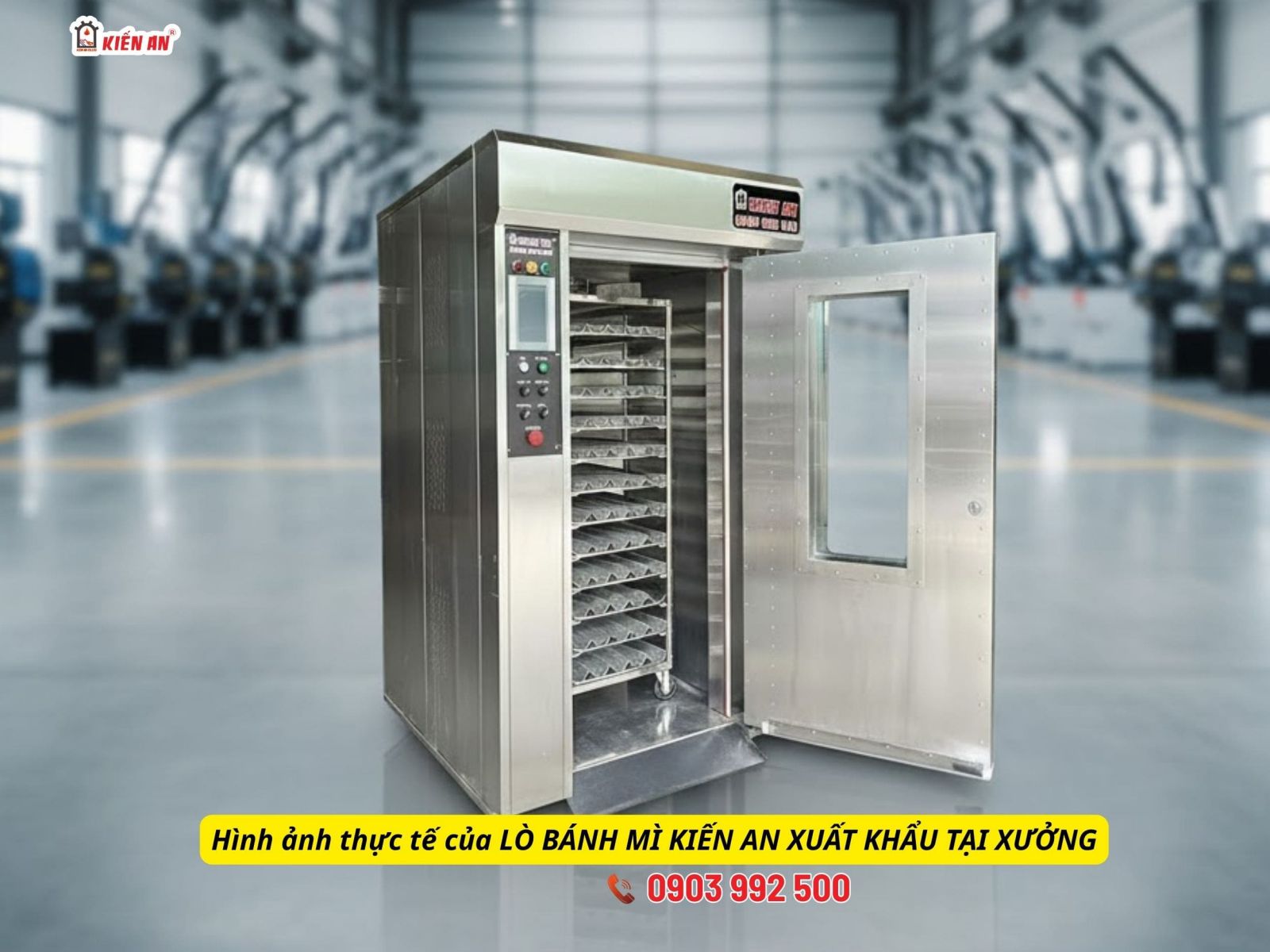 Hình ảnh lò nướng bánh mì Việt Nam xuất khẩu - Kiến An tại xưởng