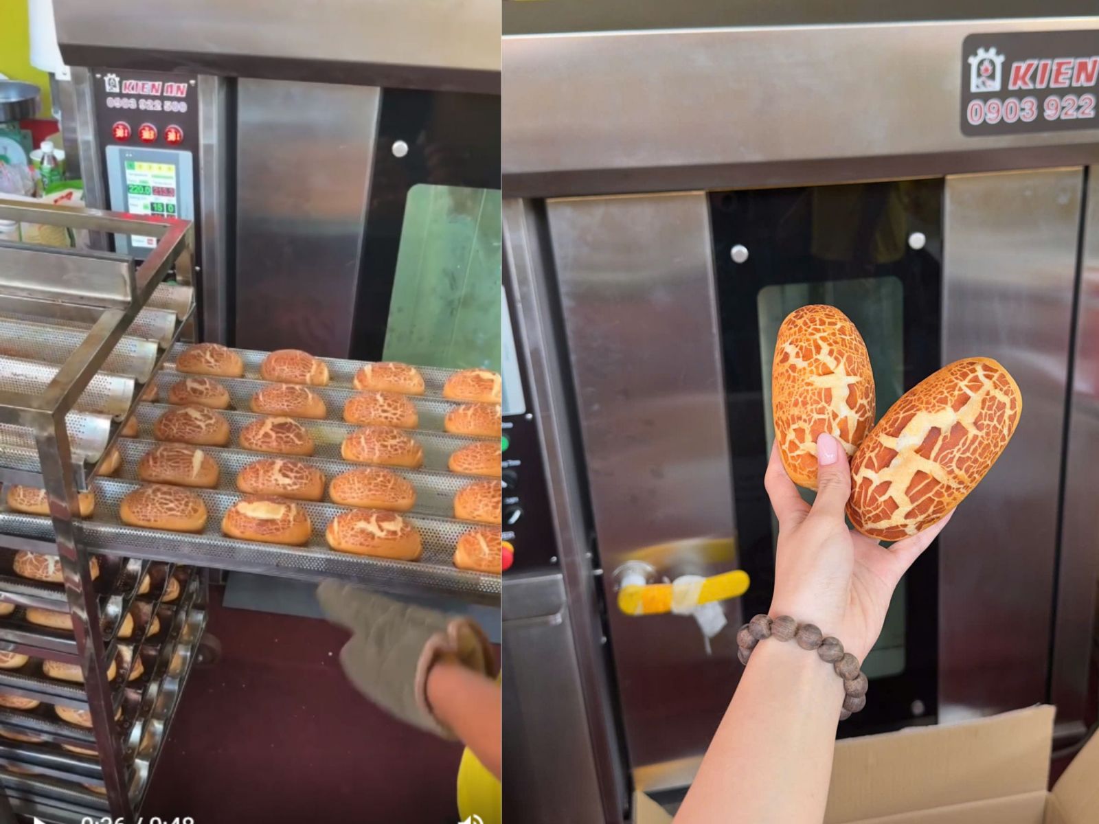 Hình ảnh thực tế bánh mì da beo vỏ giòn ruột xốp