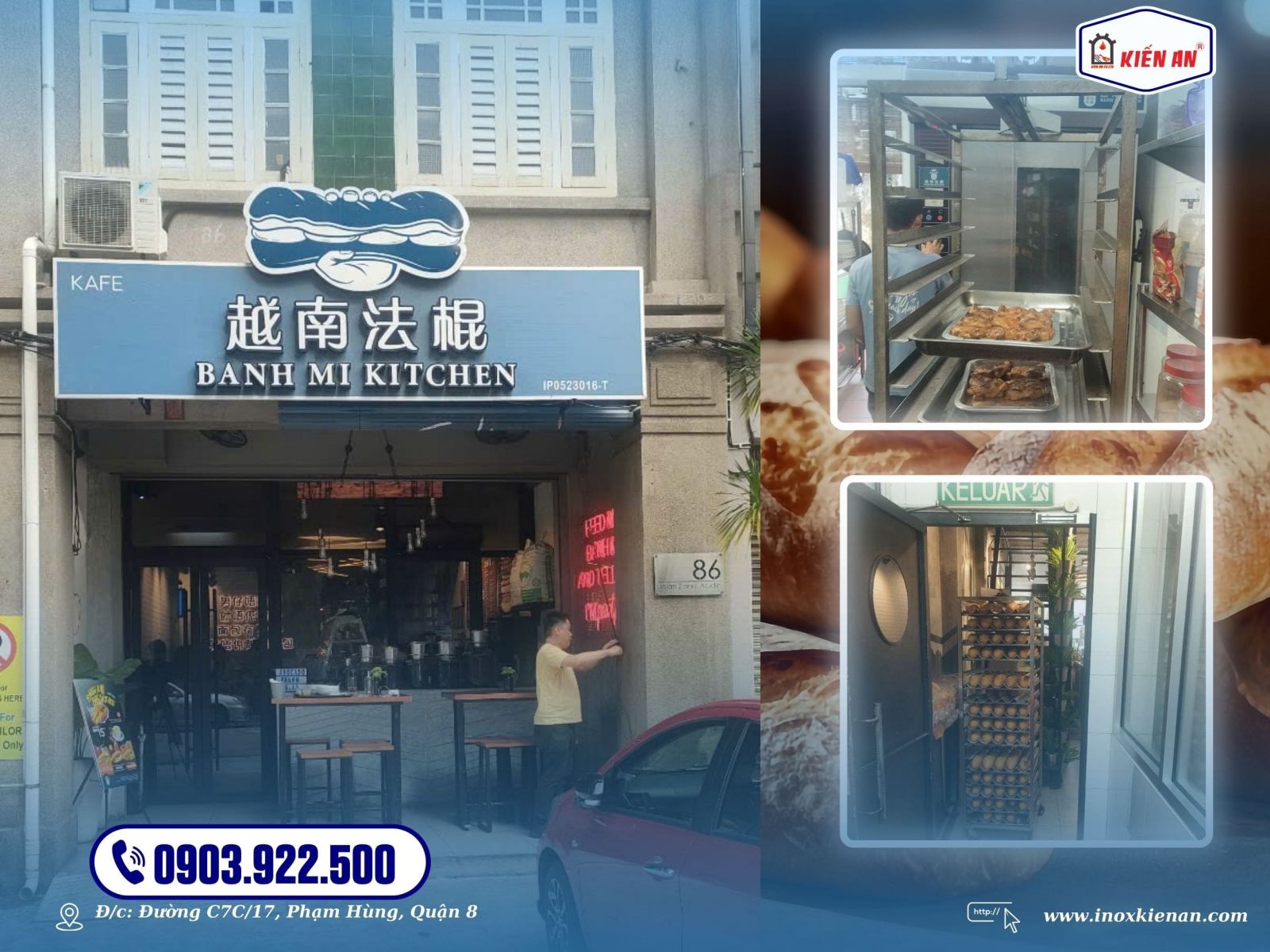 Hình ảnh thực tế của cửa hàng “BANH MI KITCHEN” tại Malaysia. 