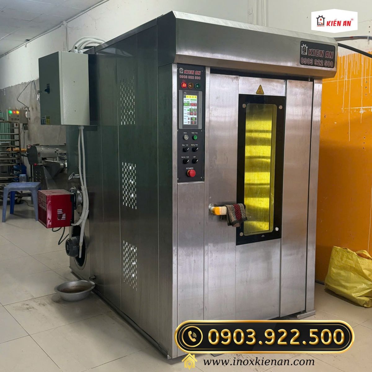 Hình ảnh thực tế của lò nướng bánh 12 khay (hai chức năng)