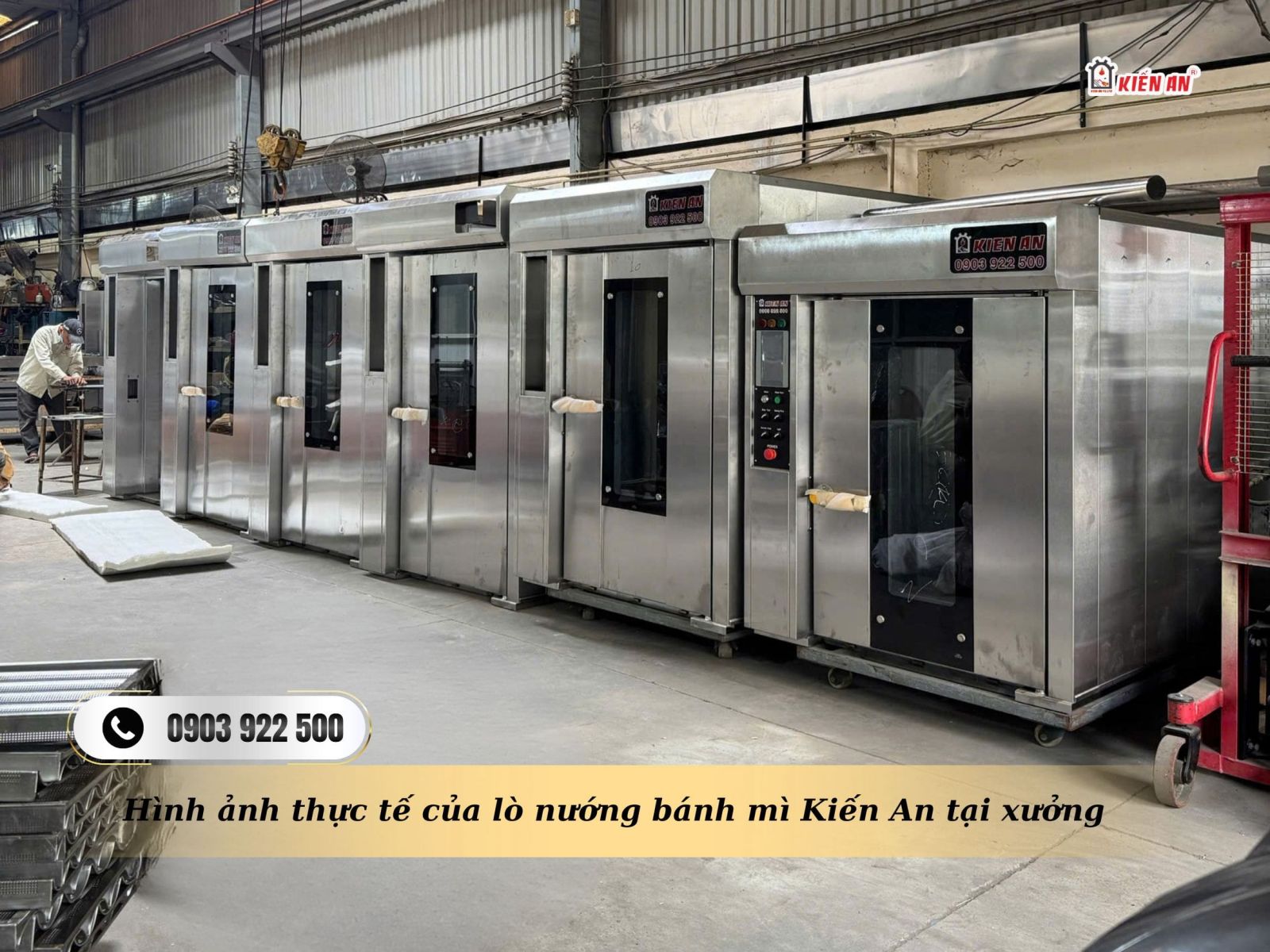 Hình ảnh thực tế lò nướng bánh mì Kiến An tại xưởng