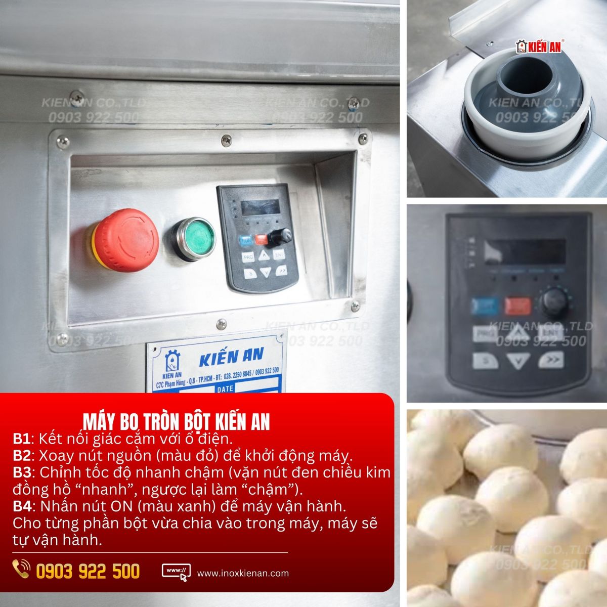 Hướng dẫn vận hành của máy vo tròn bột