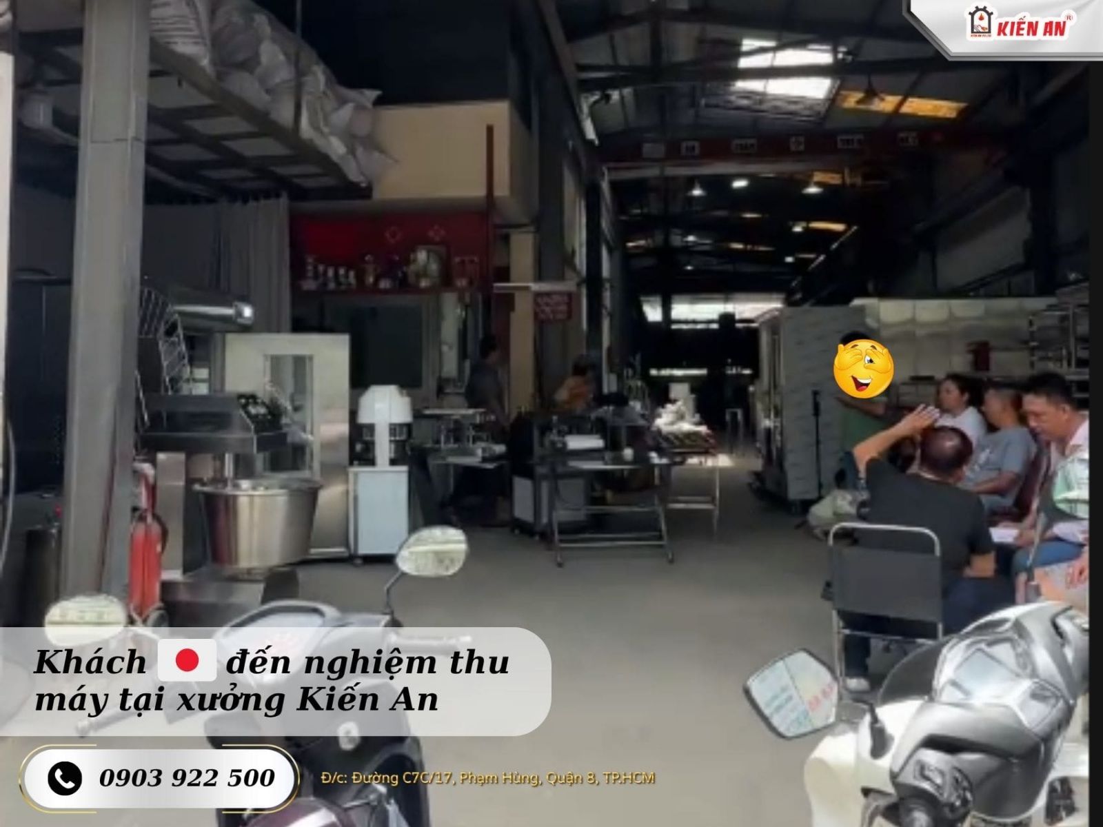 Khách hàng Nhật Bản đến xưởng nghiệm thu trực tiếp bộ dây chuyền bánh mì 12 khay
