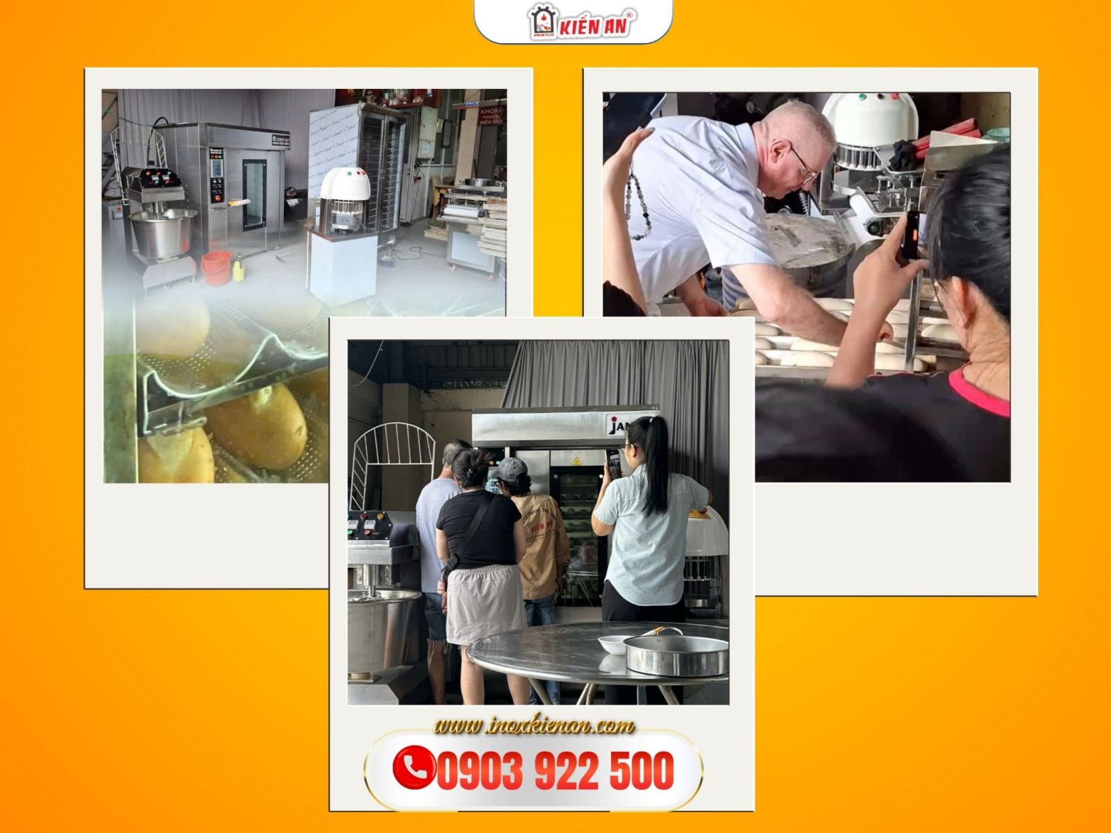 Khách hàng đến nghiệm thu và học làm bánh 1:1 tại xưởng