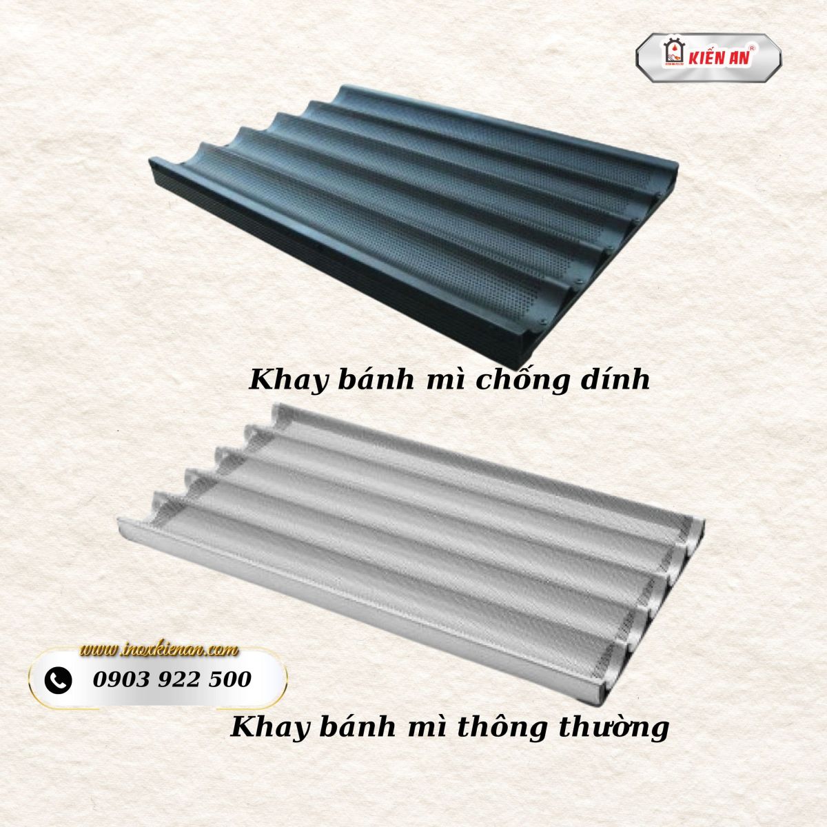 Khay bánh mì chống dính và khay bánh mì thông thường