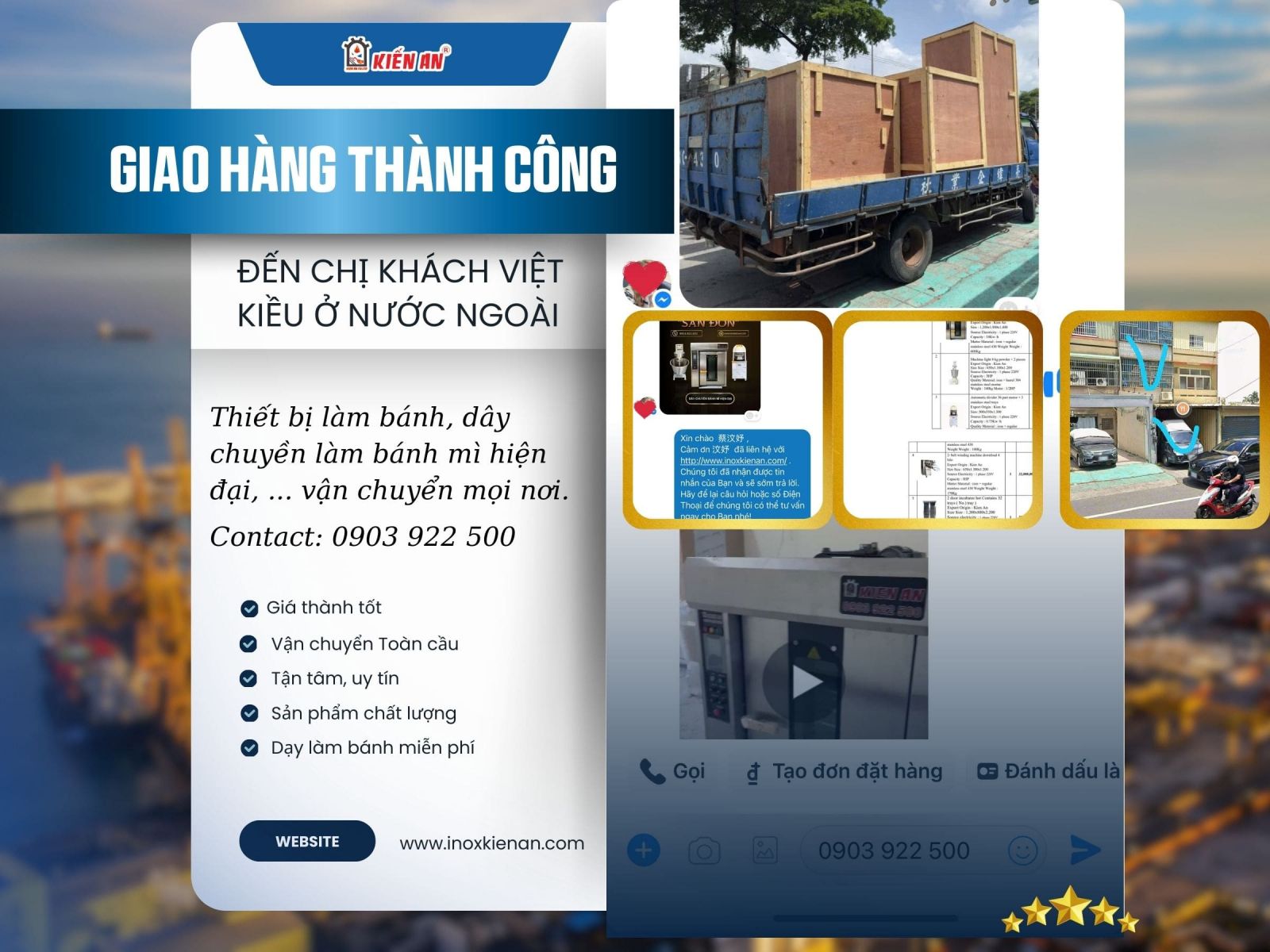 Kiến An - Cung cấp dây chuyền làm bánh mì hiện đại toàn cầu