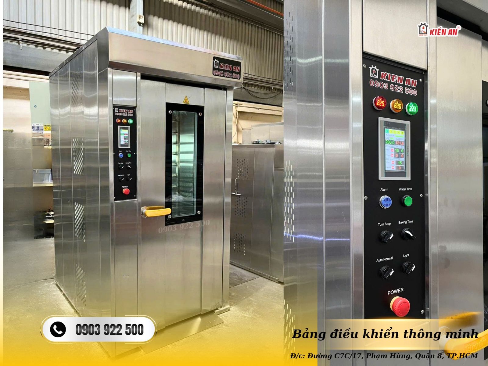 Lò bánh mì Kiến An - Bảng điều khiển thông minh