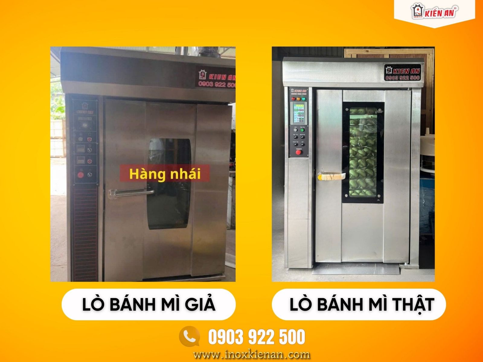 Lò bánh mì Kiến An hàng thật và hàng nhái