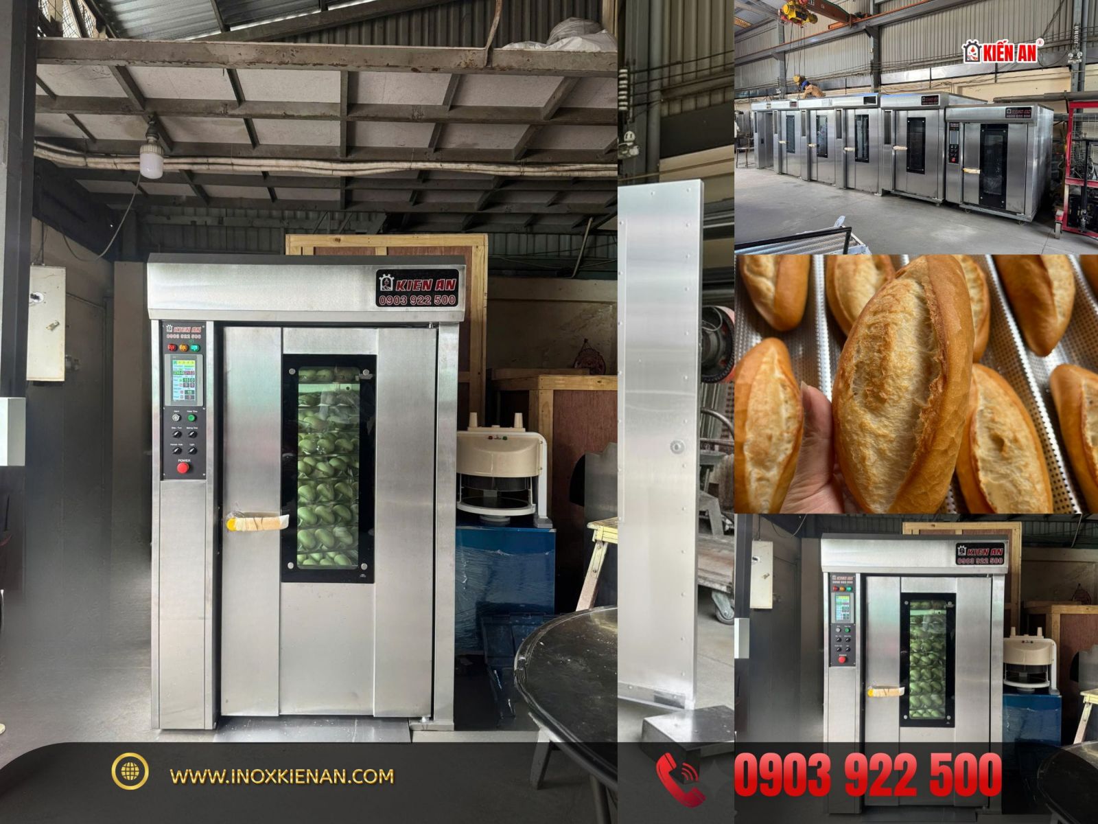 Lò bánh mì kiến An thực tế tại xưởng