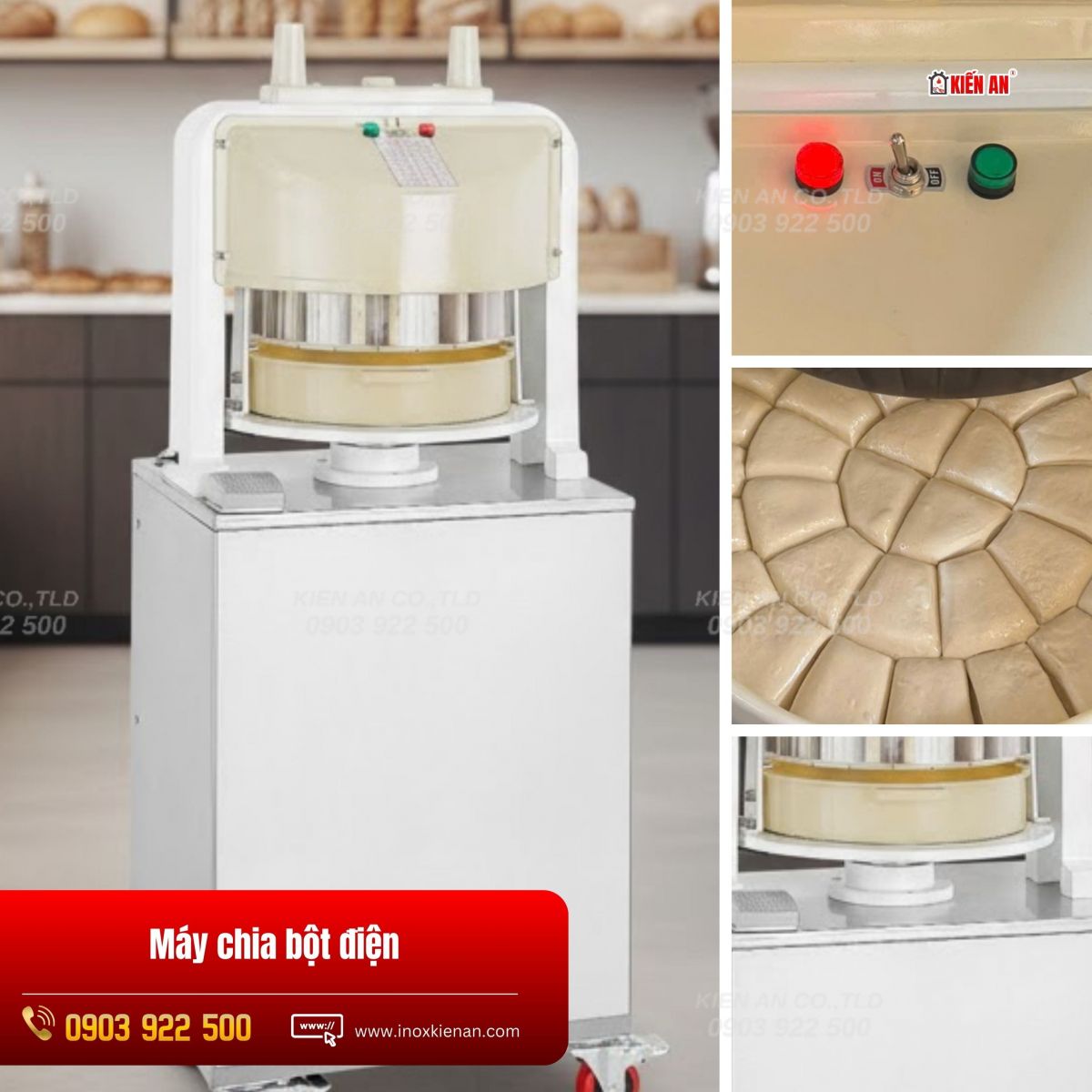 Dưới đây là hình ảnh thực tế của máy chia bột Kiến An