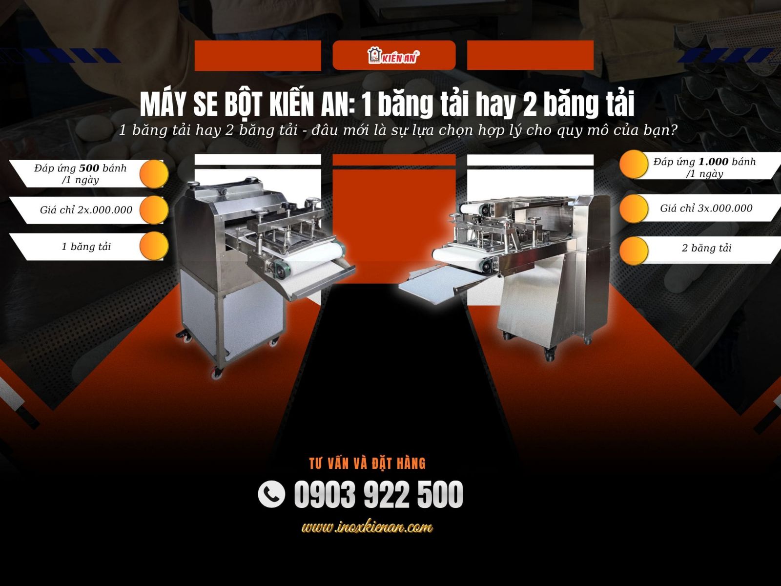 Máy se bột Kiến An: 1 băng tải hay 2 băng tải đâu mới là sự lựa chọn hợp lý dành cho quy mô của bạn