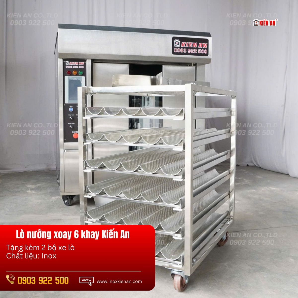 Mỗi lò sẽ được tặng kèm 2 bộ xe khay