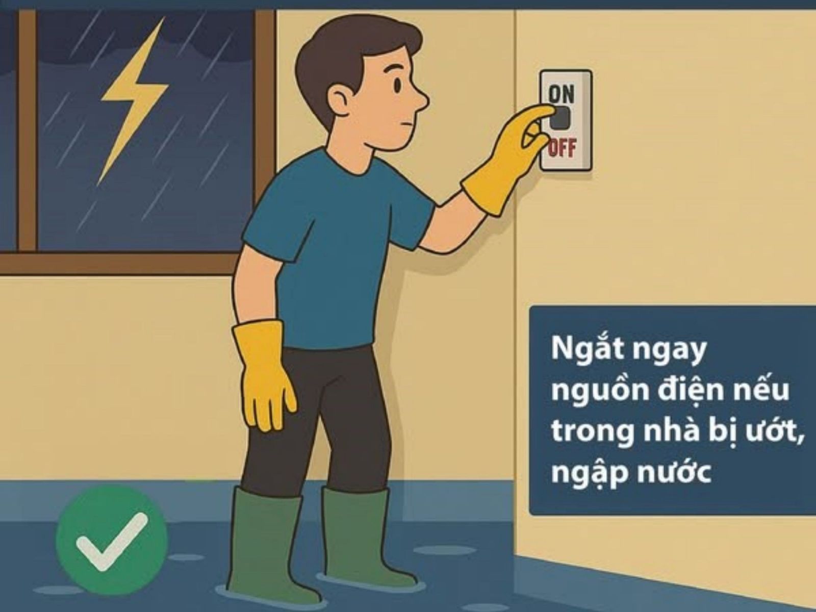 Ngắt toàn bộ cầu dao điện