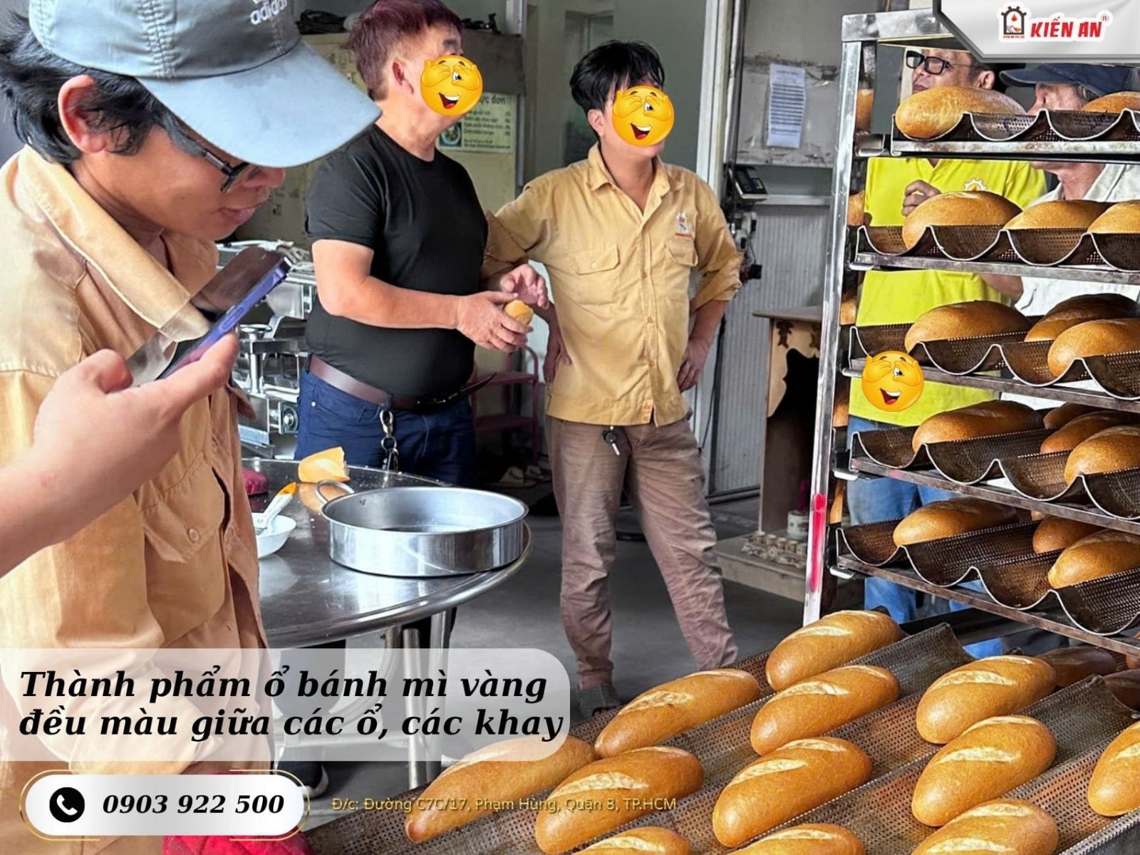 Thành phẩm bánh được nướng từ lò Kiến An 12 khay