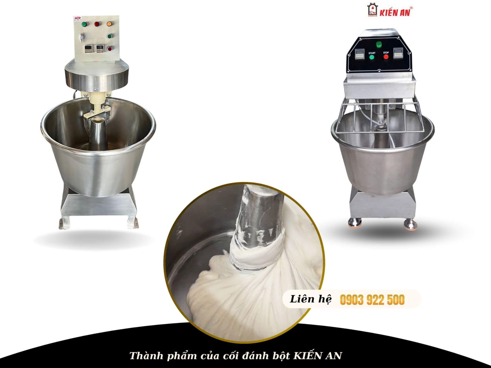 Thành phẩm của cối đánh bột Kiến An 