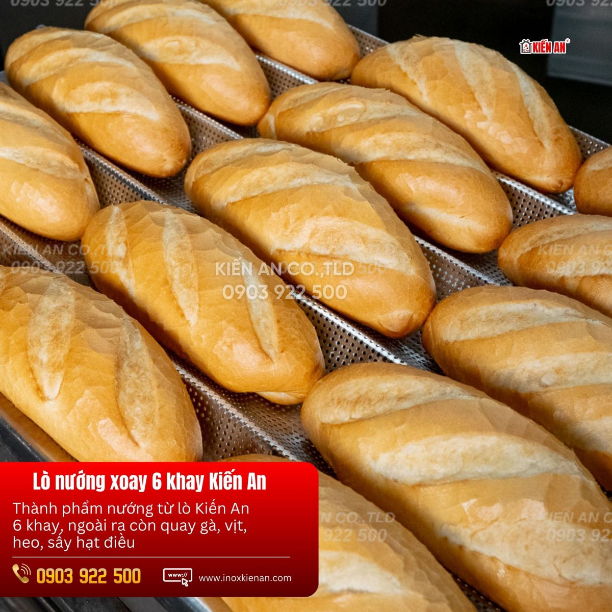 Thành phẩm nướng từ lò Kiến An 6 khay