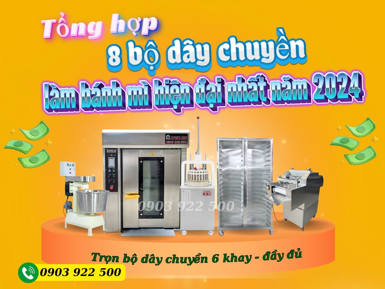 Trọn bộ dây chuyền làm bánh mì hiện đại nhất năm 2024