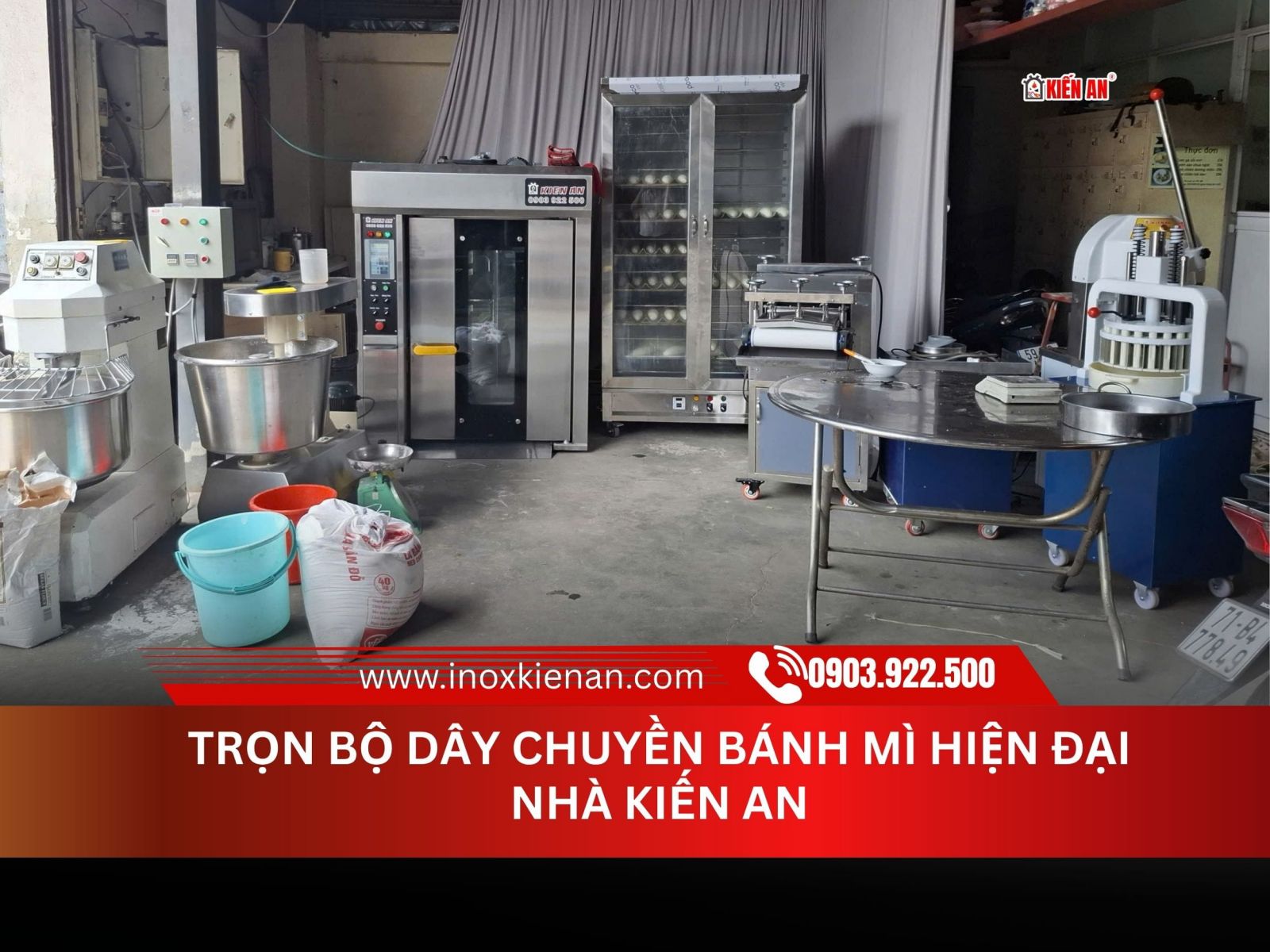 Trọn bộ dây chuyền bánh mì đầy đủ