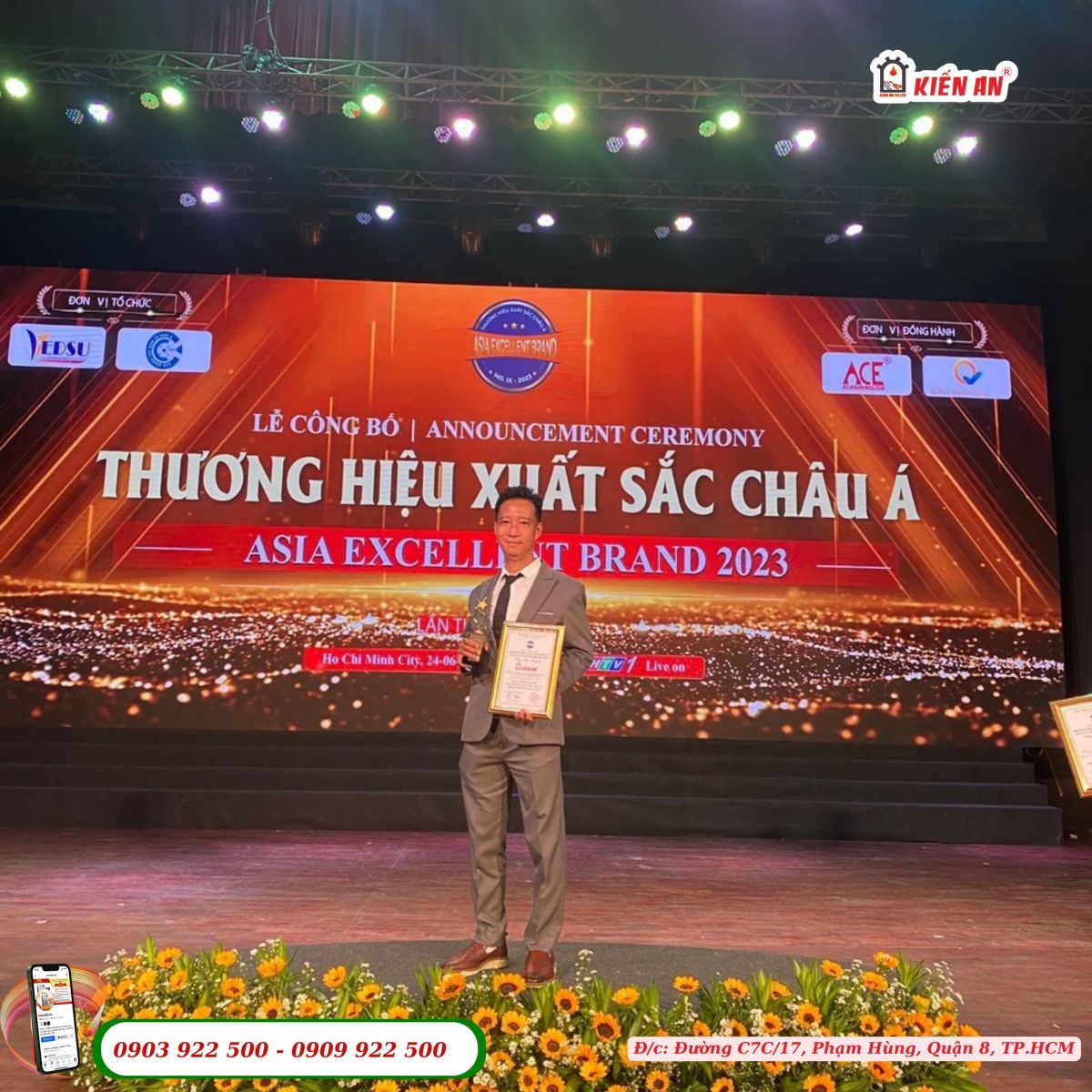 Kiến An đạt danh hiệu "Top 100 thương hiệu xuất sắc nhất Châu Á năm 2023"