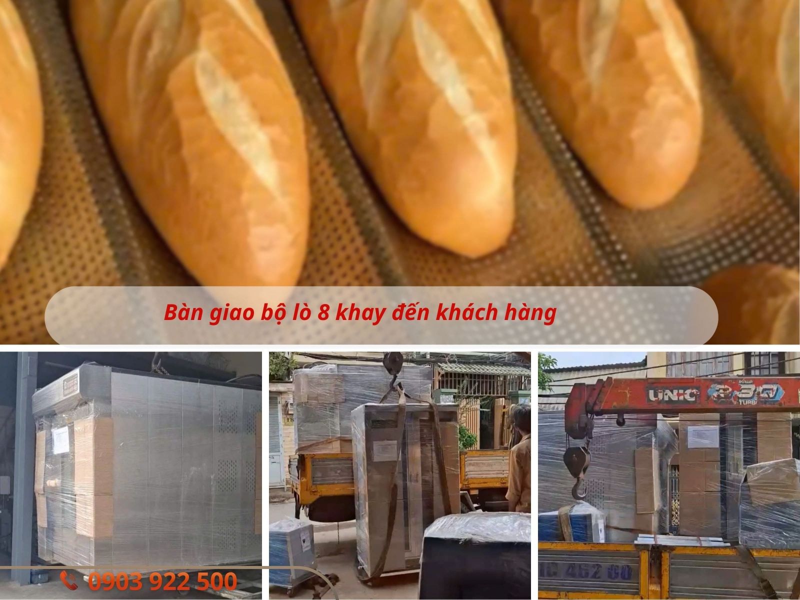 Bàn giao bộ lò 8 khay cho anh khách mới khởi nghiệp