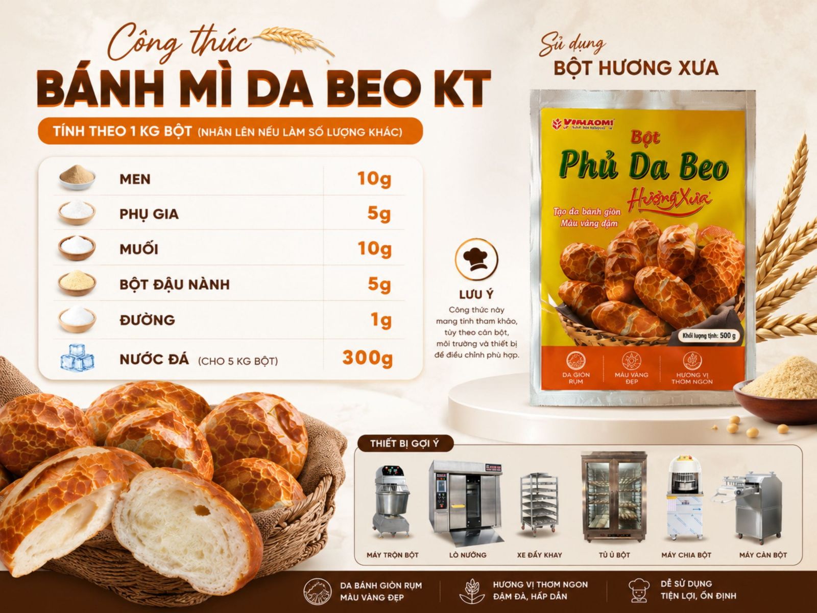 Công thức làm bánh mì da beo thực tế