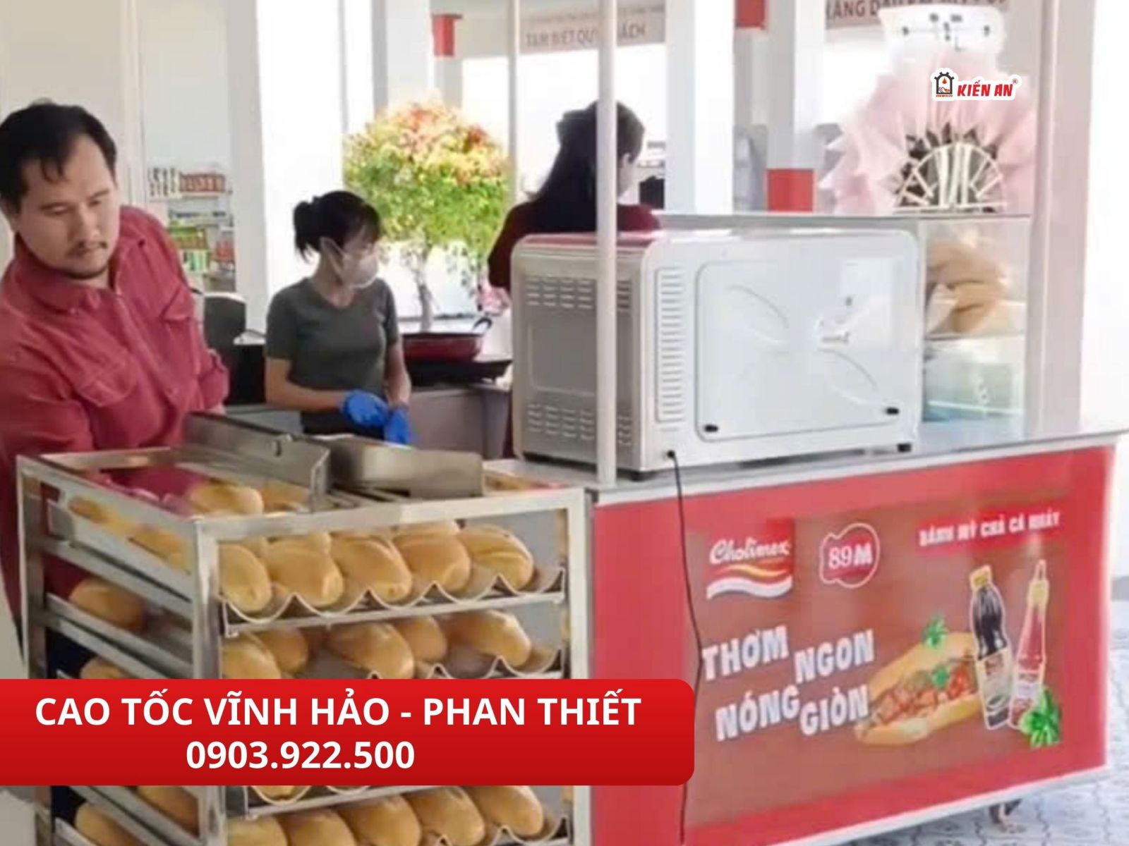 Lắp đặt trọn bộ dây chuyền lò bánh mì Kiến An 8 khay tại cao tốc Bình Thuận