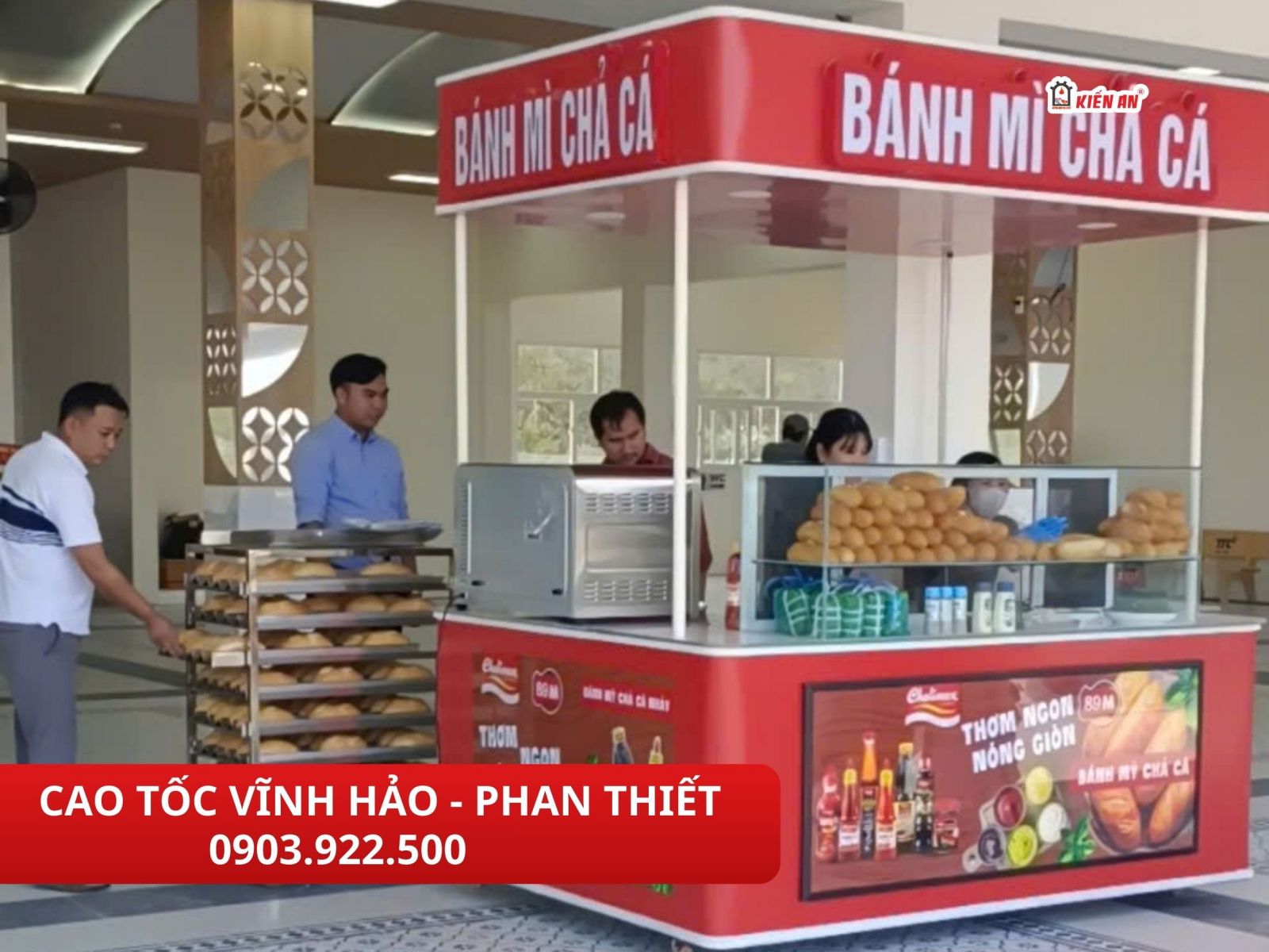 Lò bánh mì Kiến An 8 khay được lắp đặt tại cao tốc Phan thiết