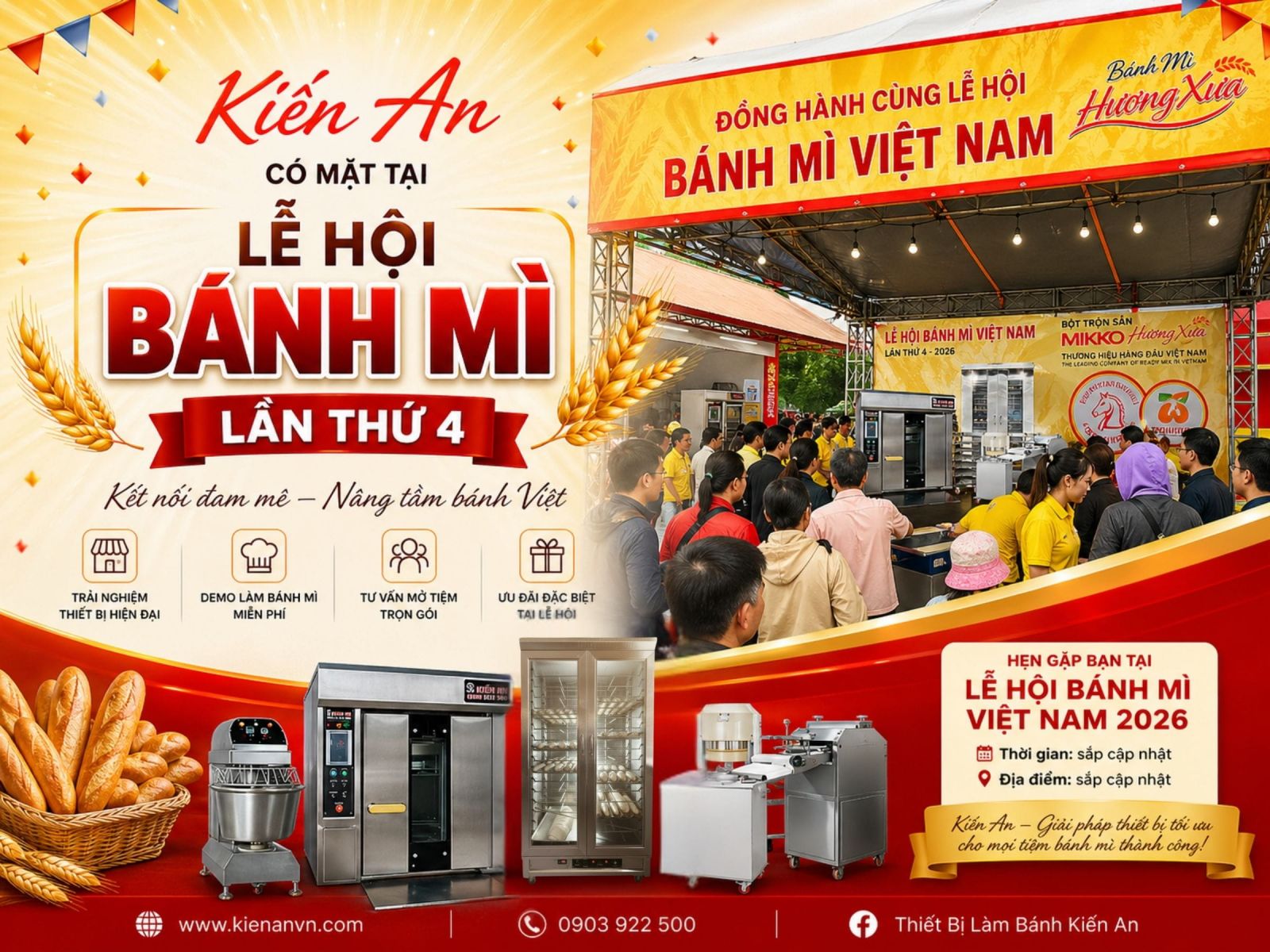 Lò bánh mì kiến An tại lễ hội bánh mì