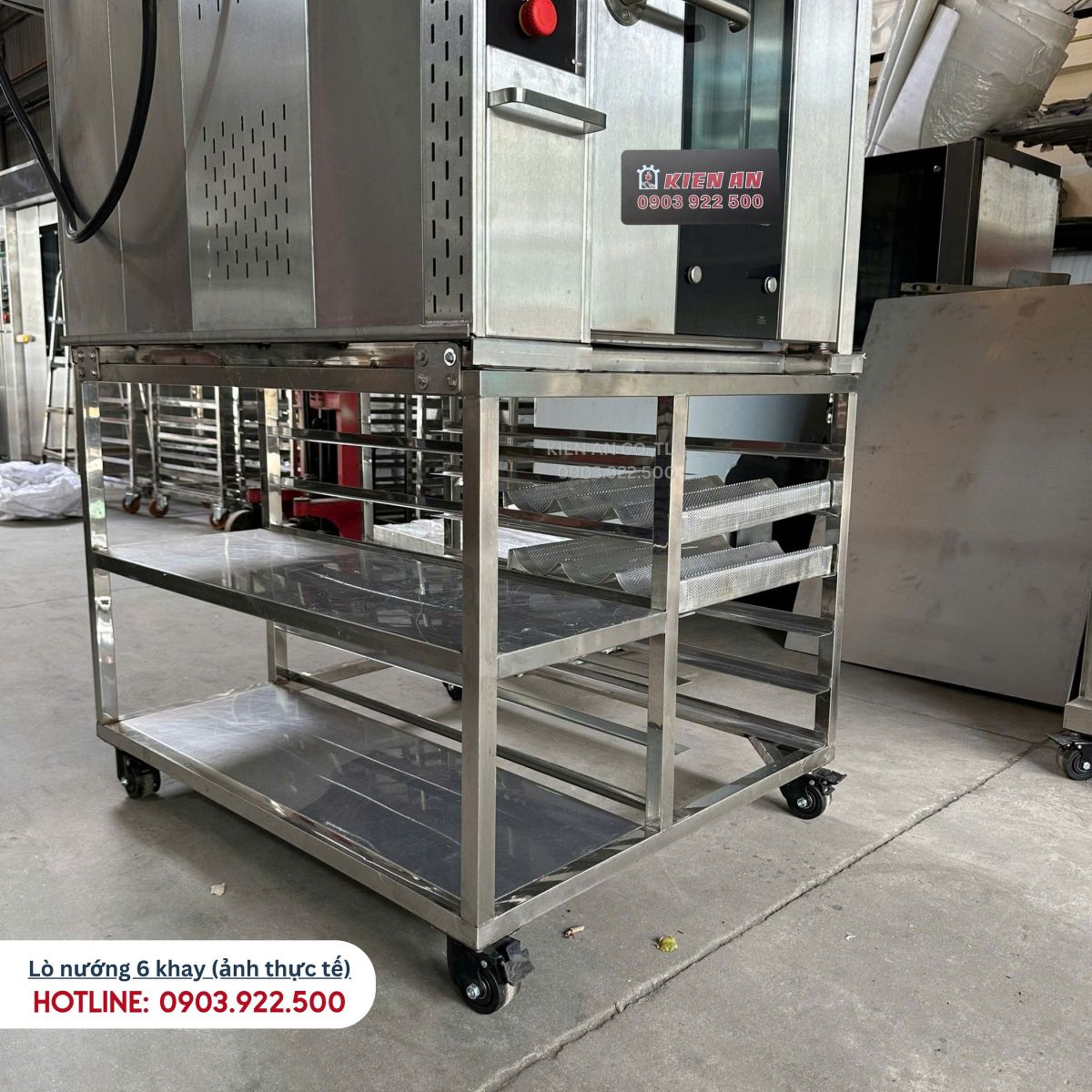 Hình ảnh thực tế của lò 6 khay tại xưởng