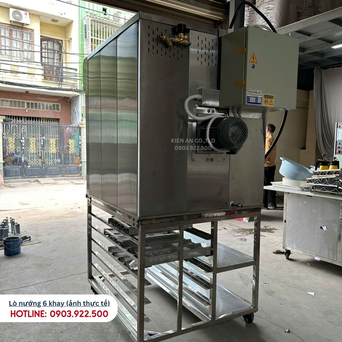 Hình ảnh thực tế của lò 6 khay tại xưởng