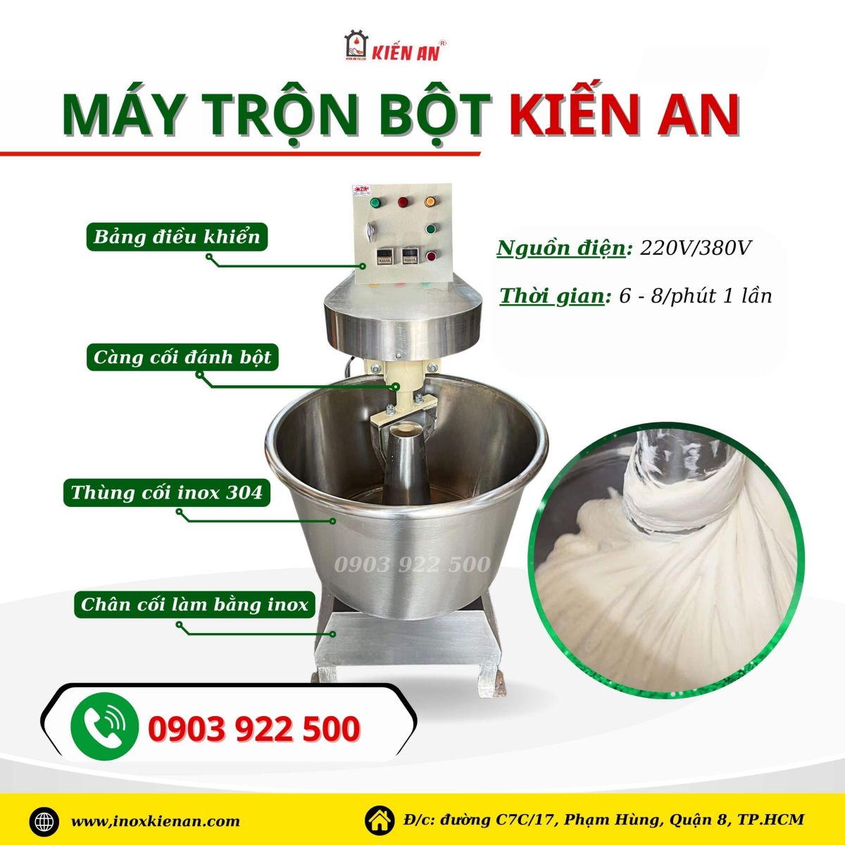 Máy trộn bột - hỗ trợ trộn bột nhanh chóng, dẻo mịn