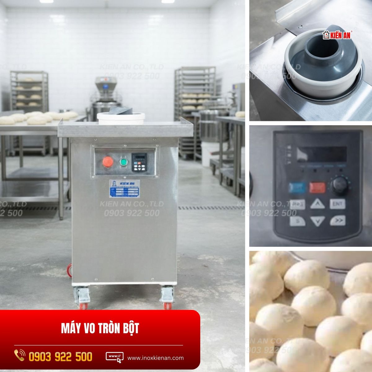 Dưới đây là hình ảnh thực tế của máy vo tròn bột