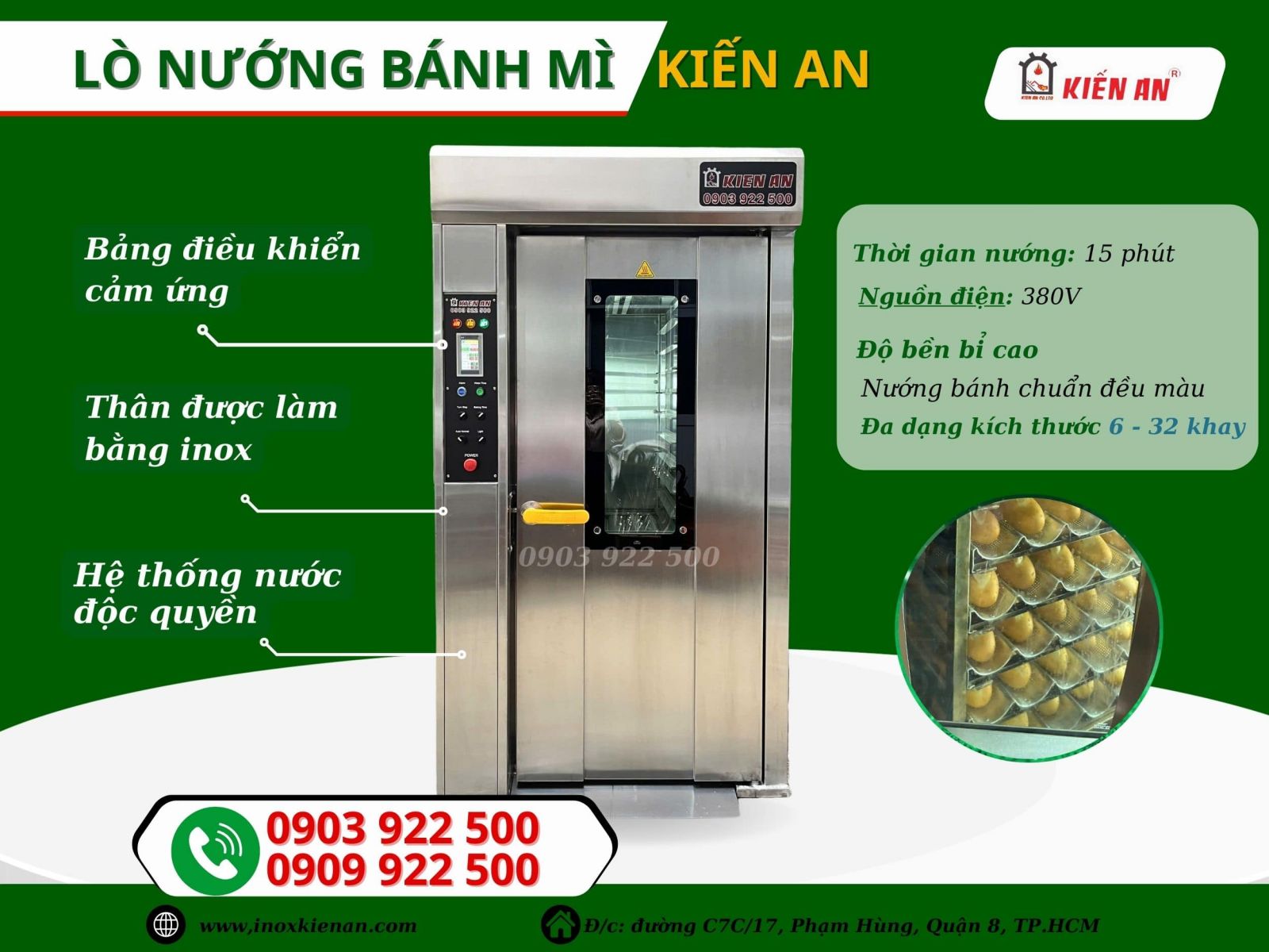 Năng suất của lò nướng kiến an