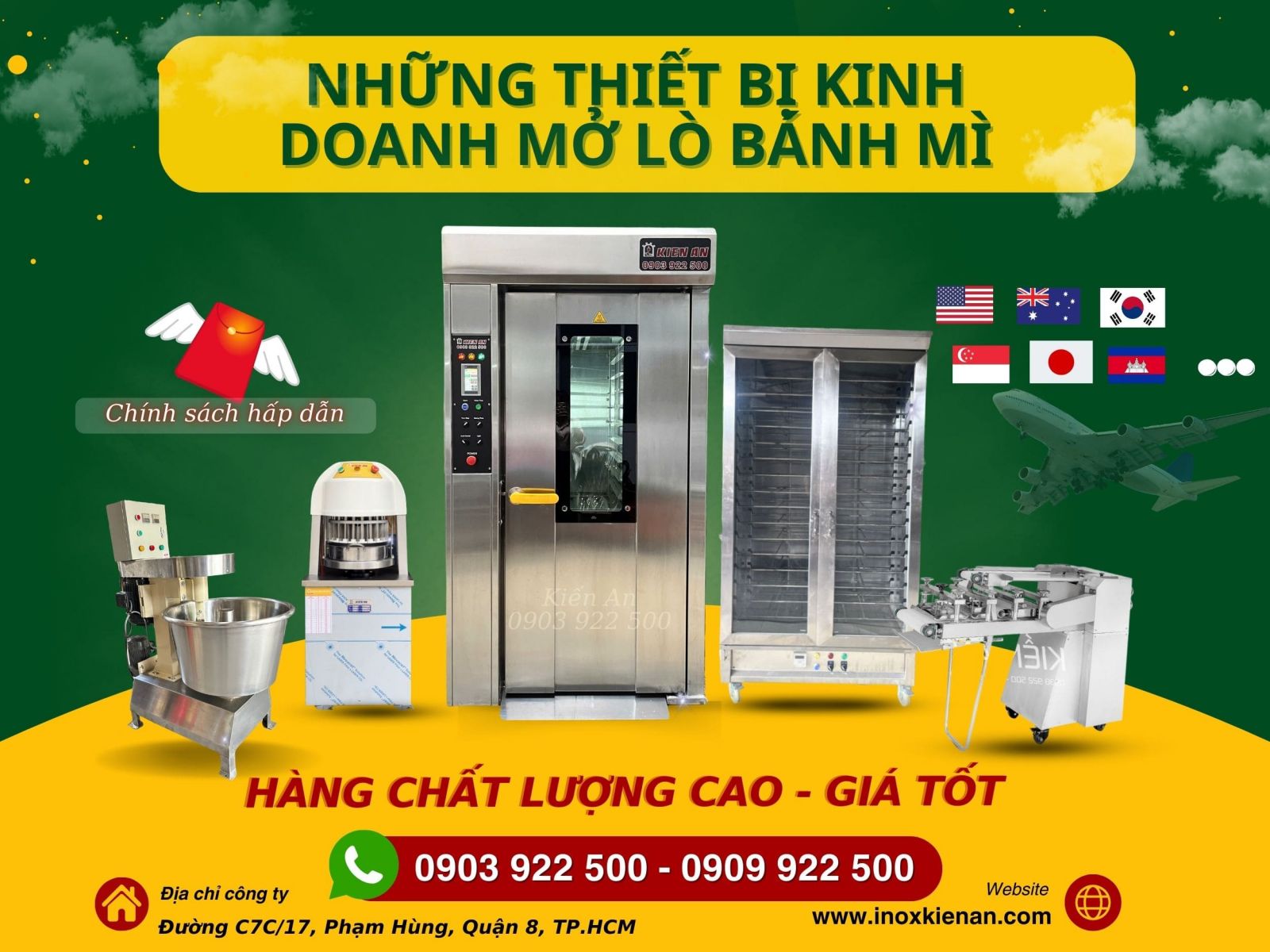 Những thiết bị cần có khi mở lò bánh mì