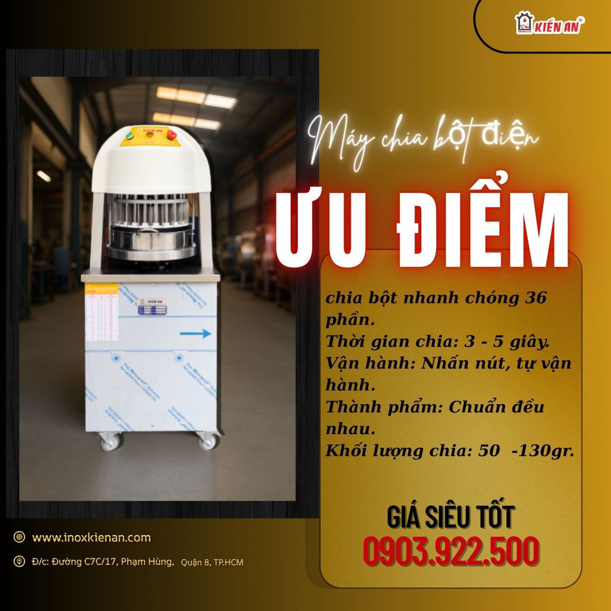 Ưu điểm của máy chia bột điện